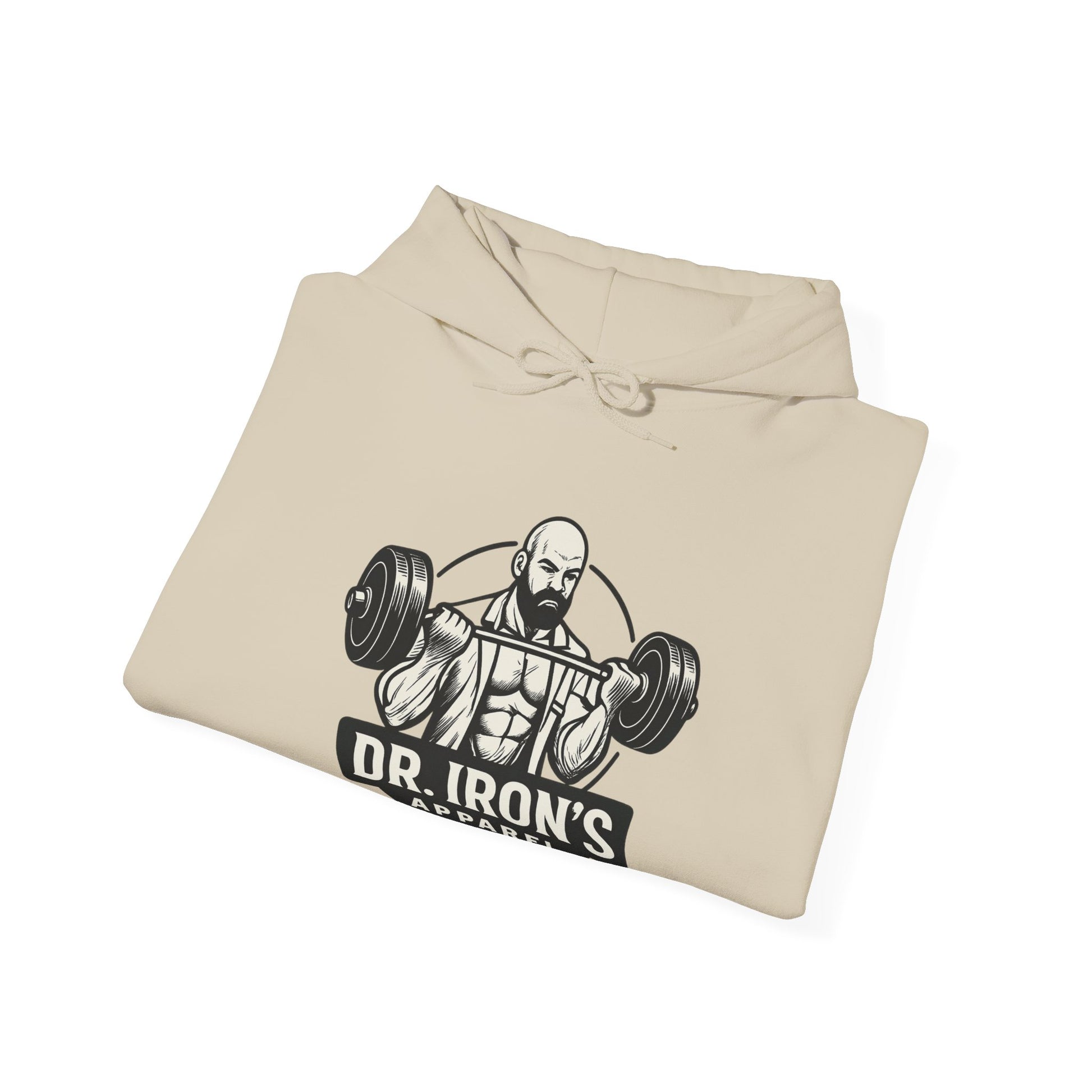 Dr. Iron's Motivational Fitness Hoodie, Gym Apparel, Unisex Sweatshirt, Workout Gift, Inspirational Clothing, Fitness Goals