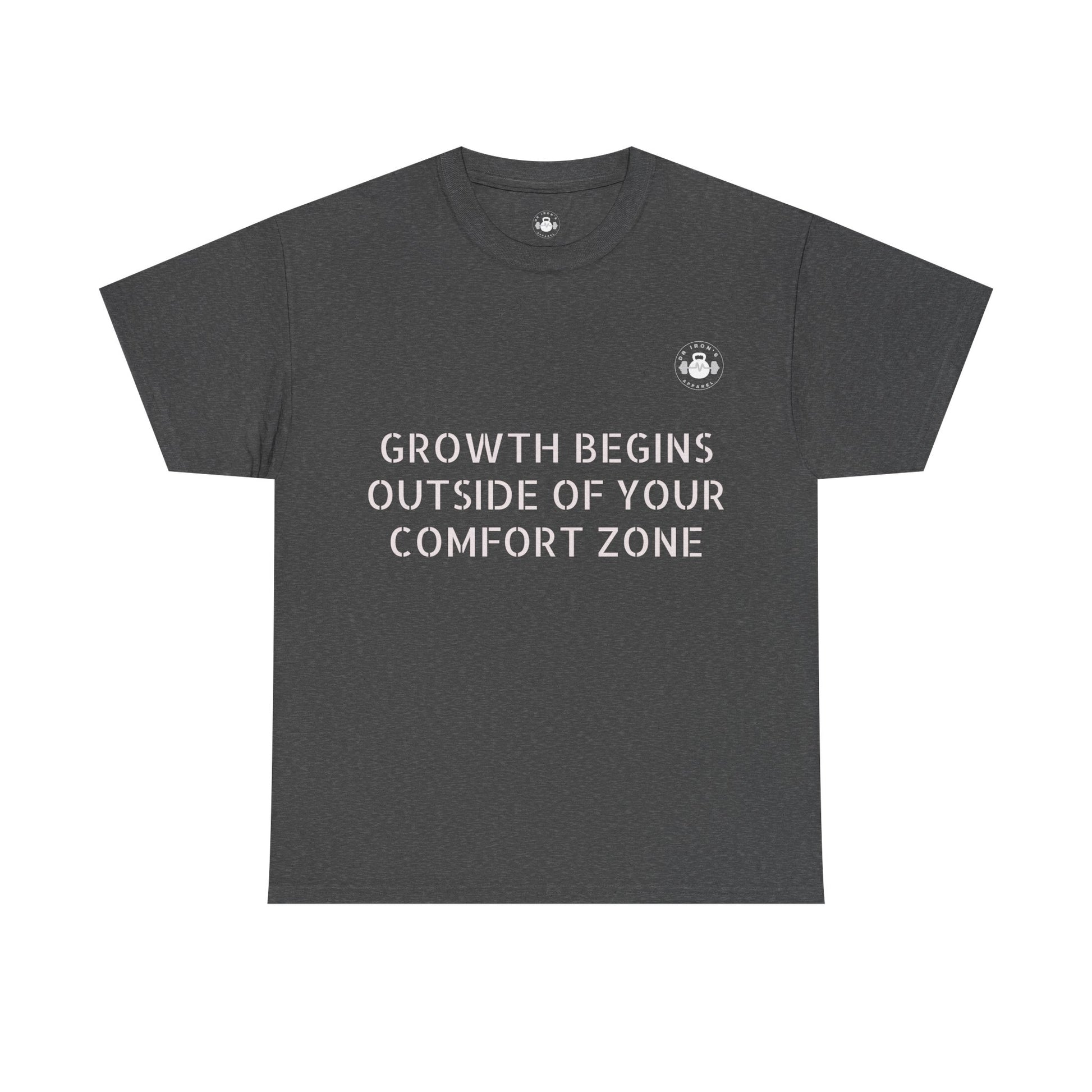 Inspirational Growth Tee, Motivational T-Shirt, Comfort Zone Quote, Unisex Cotton Top, Gift for Dreamers, Positive Vibes apparel