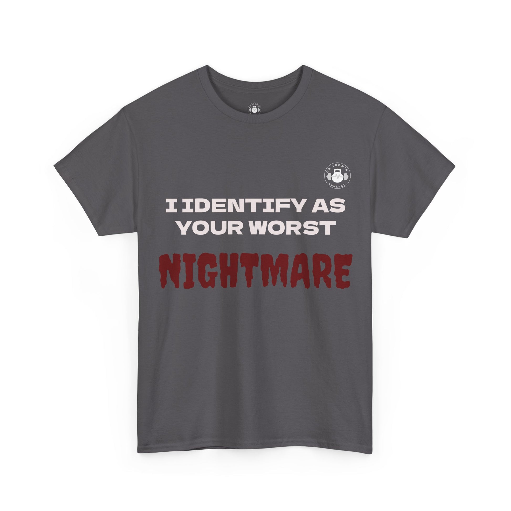 Unisex Heavy Cotton Tee with 'I Identify As Your Worst Nightmare' Print - Casual Tee, Funny Shirt, Halloween Costume, Gift for [...]
