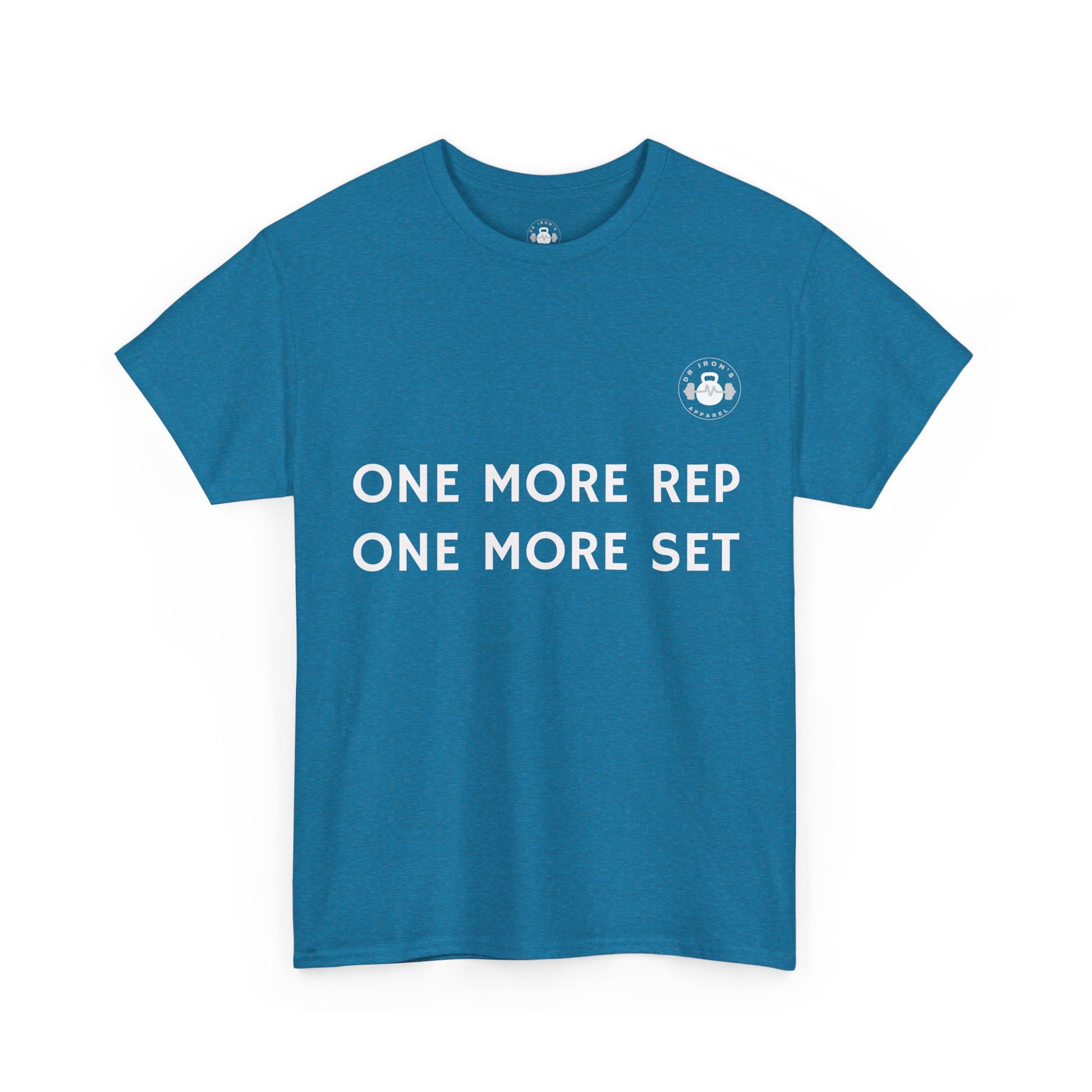 Gym Motivation Tee: One More Rep One More Set, Fitness Apparel, Workout Shirt, Unisex Cotton Tee, Gift for Gym Lovers