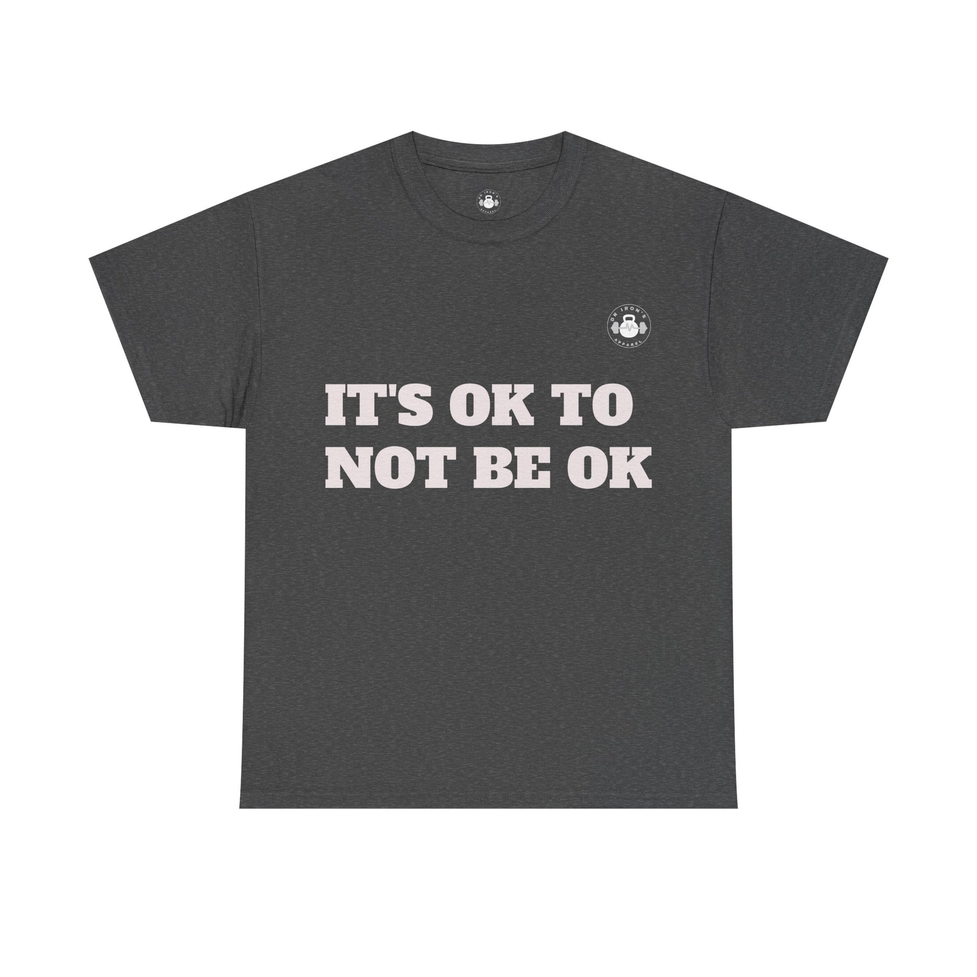 Unisex Heavy Cotton Tee - It's OK to Not Be OK T-Shirt, Mental Health Awareness Shirt, Self-Care Apparel, Gift for Friends, [...]