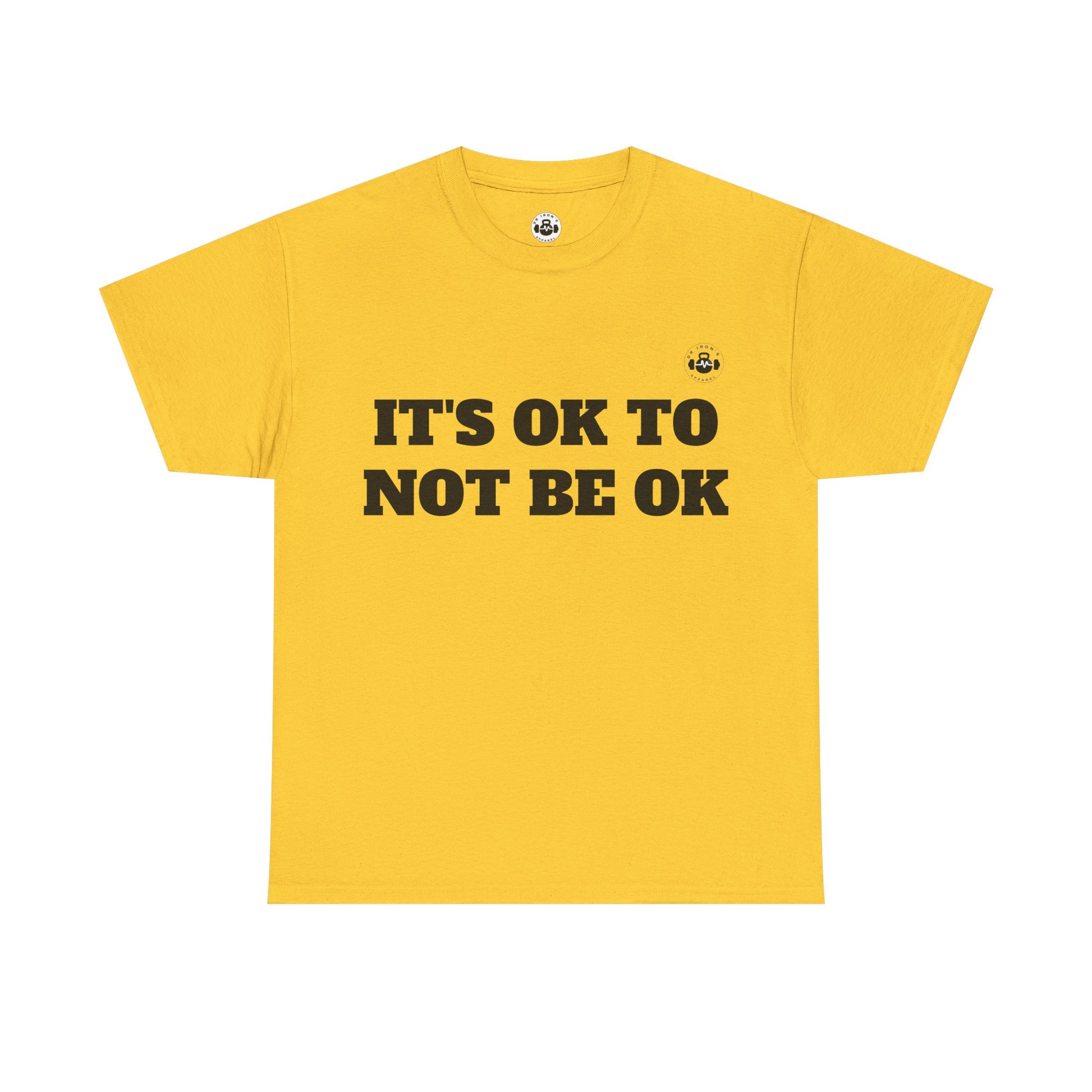 It's OK to Not Be OK Unisex Heavy Cotton Tee - Mental Health Awareness Tee, Casual Comfort, Inspirational Shirt, Self-Care Gift