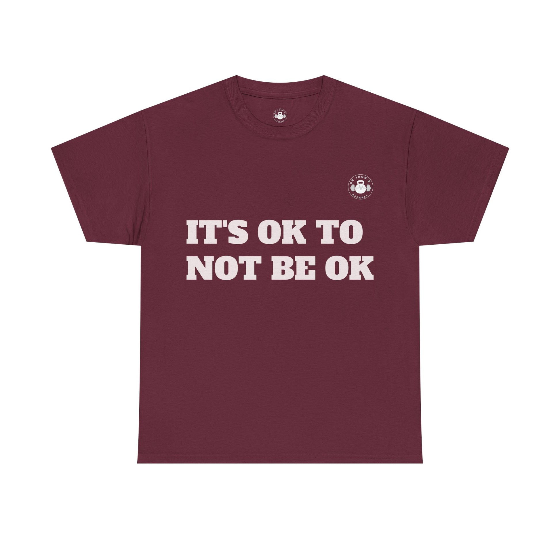 Unisex Heavy Cotton Tee - It's OK to Not Be OK T-Shirt, Mental Health Awareness Shirt, Self-Care Apparel, Gift for Friends, [...]