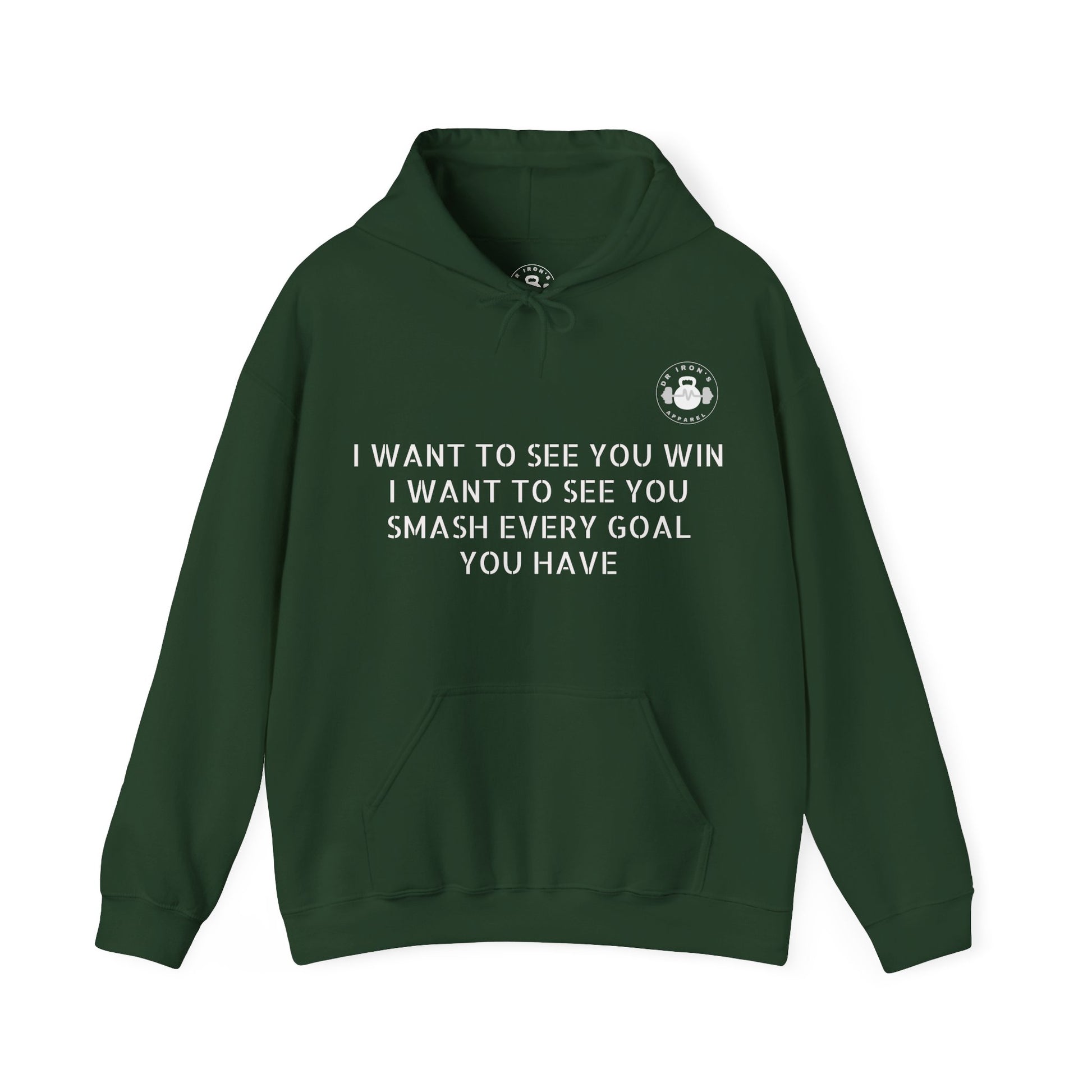 Motivational Fitness Hoodie, Unisex Sweatshirt, Workout Apparel, Goal-Setting Gear, Fitness Gift, Inspirational Gym Wear