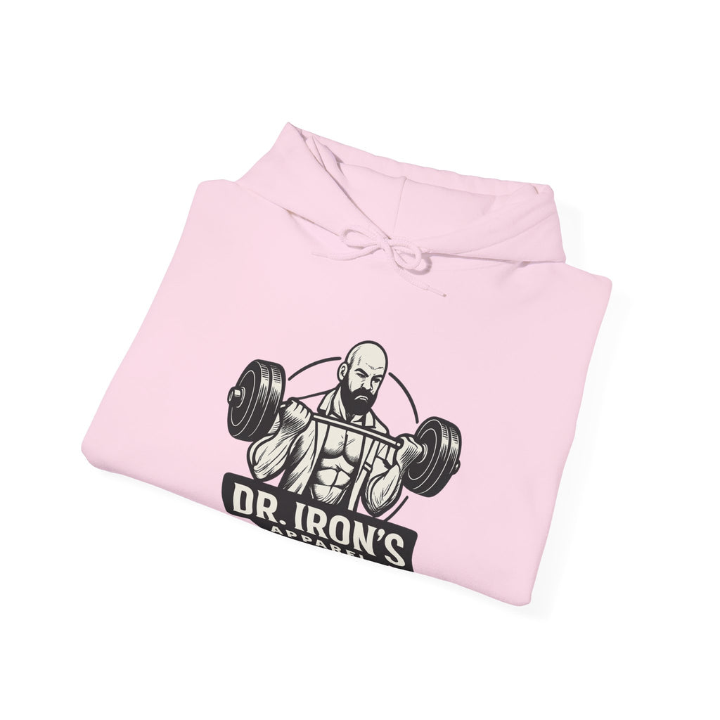 Dr. Iron's Motivational Fitness Hoodie, Gym Apparel, Unisex Sweatshirt, Workout Gift, Inspirational Clothing, Fitness Goals