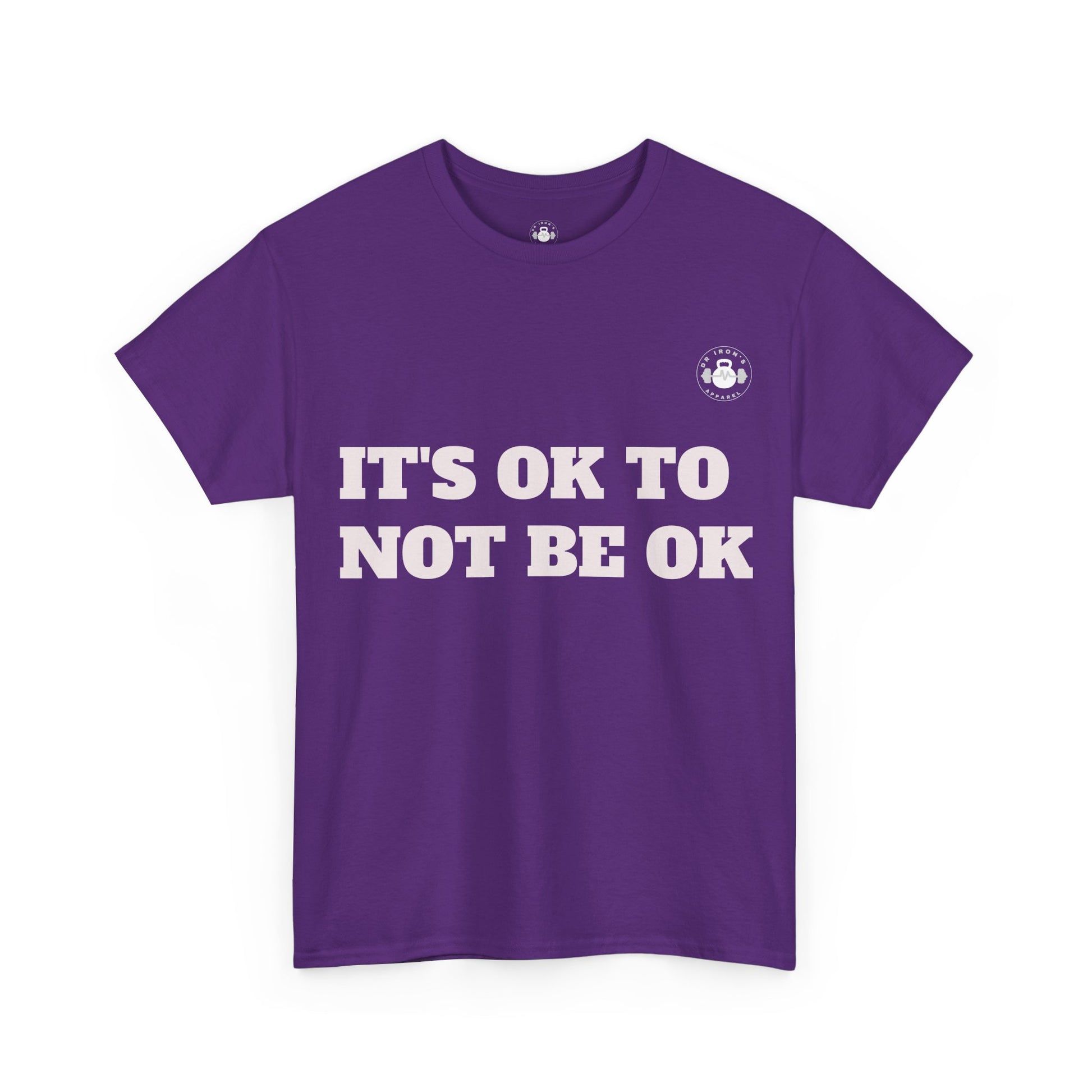 Unisex Heavy Cotton Tee - It's OK to Not Be OK T-Shirt, Mental Health Awareness Shirt, Self-Care Apparel, Gift for Friends, [...]
