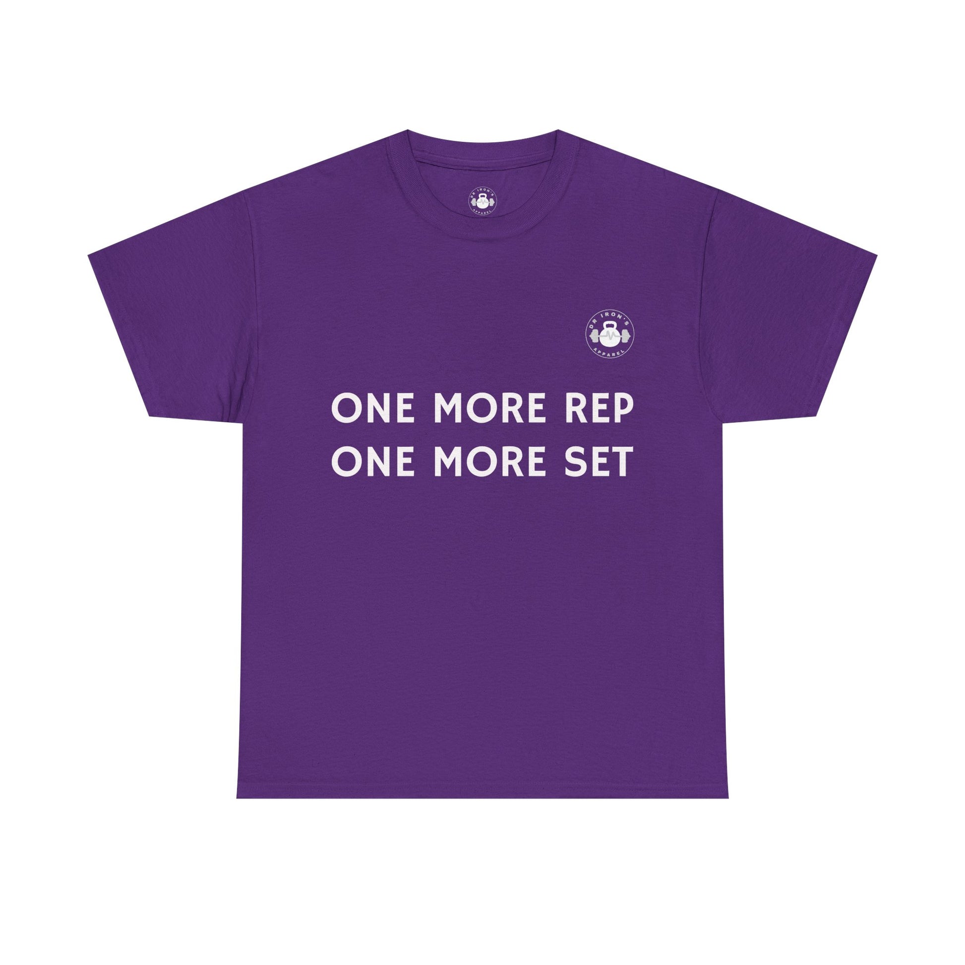 Gym Motivation Tee: One More Rep One More Set, Fitness Apparel, Workout Shirt, Unisex Cotton Tee, Gift for Gym Lovers