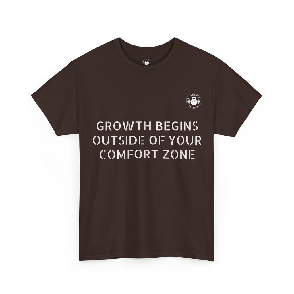 Inspirational Growth Tee, Motivational T-Shirt, Comfort Zone Quote, Unisex Cotton Top, Gift for Dreamers, Positive Vibes apparel