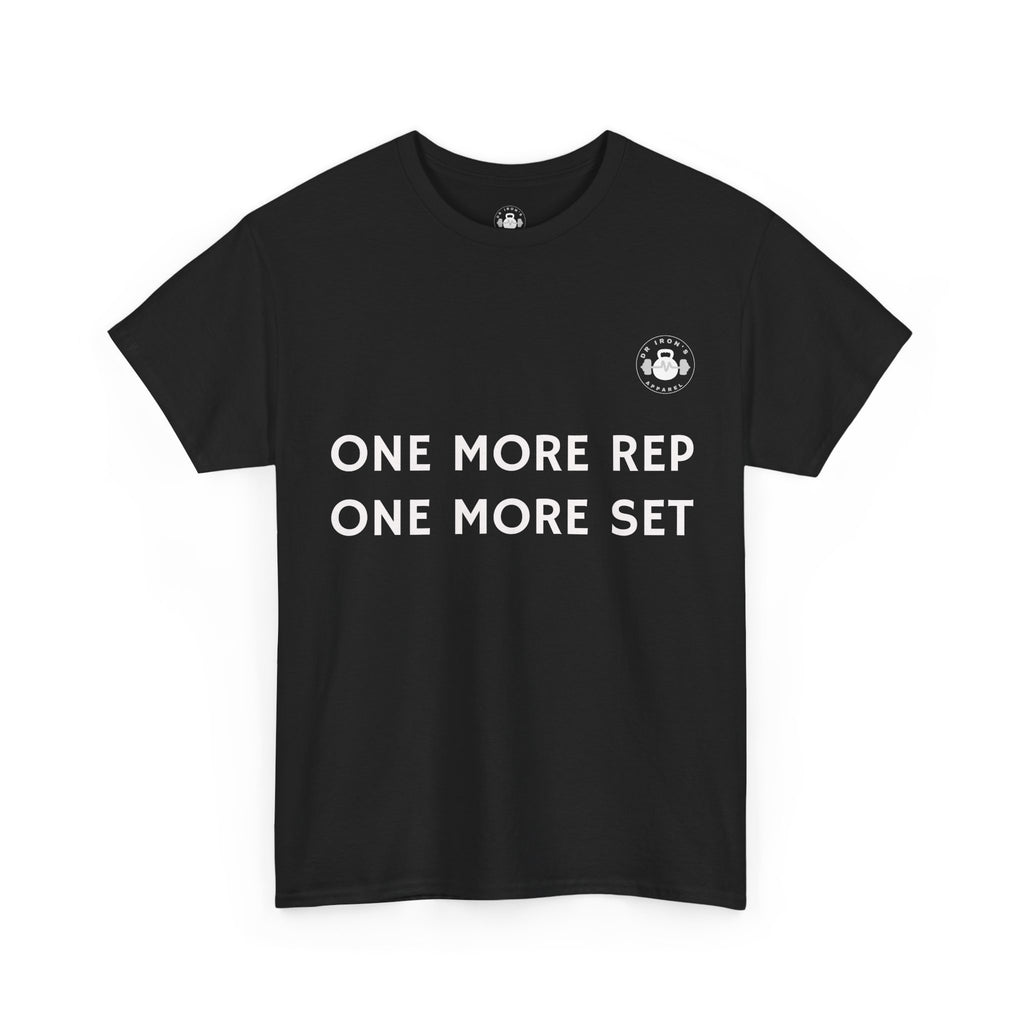Gym Motivation Tee: One More Rep One More Set, Fitness Apparel, Workout Shirt, Unisex Cotton Tee, Gift for Gym Lovers