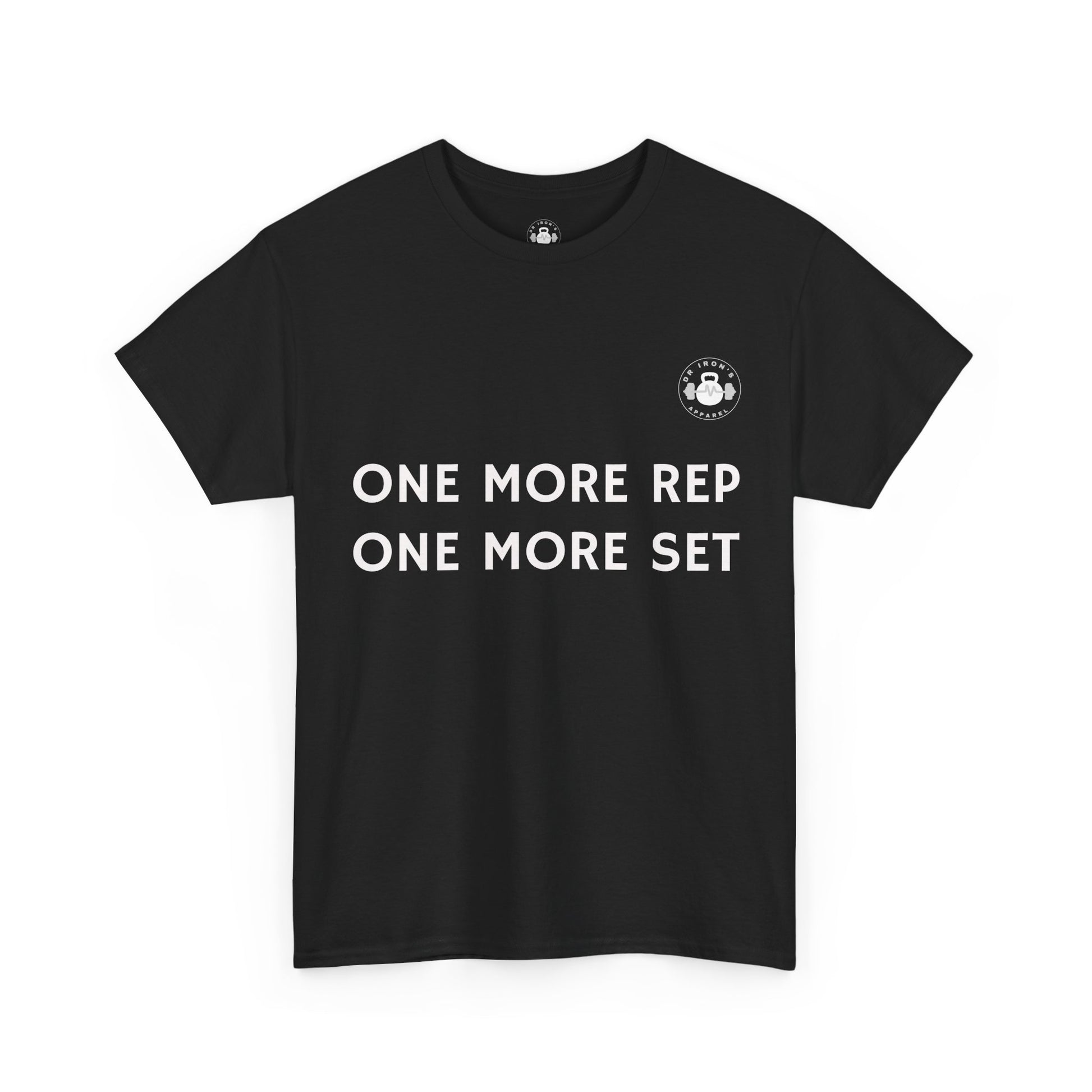 Gym Motivation Tee: One More Rep One More Set, Fitness Apparel, Workout Shirt, Unisex Cotton Tee, Gift for Gym Lovers