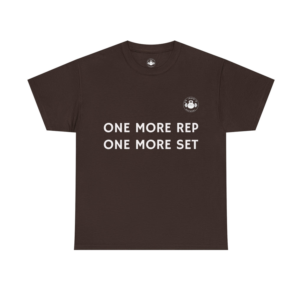 Gym Motivation Tee: One More Rep One More Set, Fitness Apparel, Workout Shirt, Unisex Cotton Tee, Gift for Gym Lovers