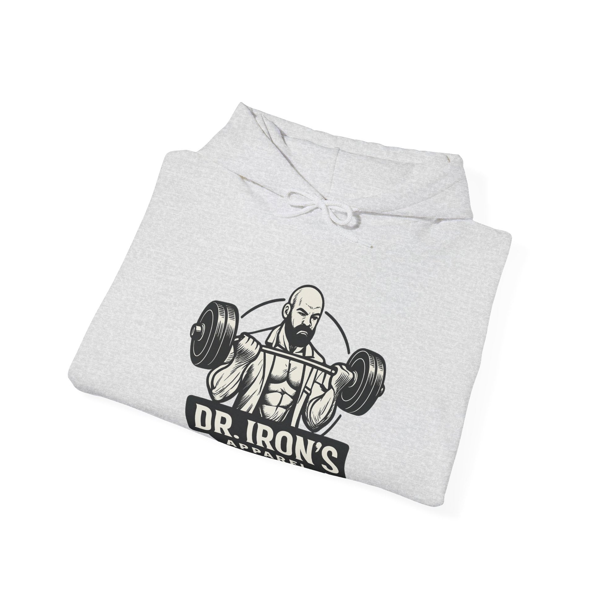 Dr. Iron's Motivational Fitness Hoodie, Gym Apparel, Unisex Sweatshirt, Workout Gift, Inspirational Clothing, Fitness Goals