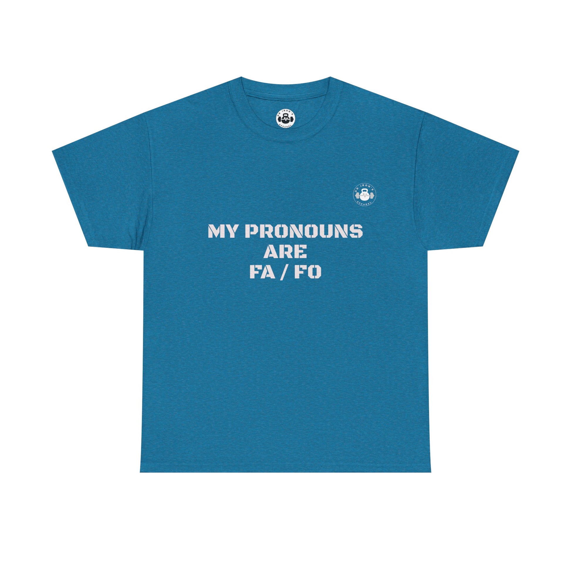 Unisex Heavy Cotton Tee - My Pronouns Are FA/FO, Gender Inclusive T-Shirt, LGBTQ+ Pride Apparel, Statement Tee, Comfortable Everyday Wear