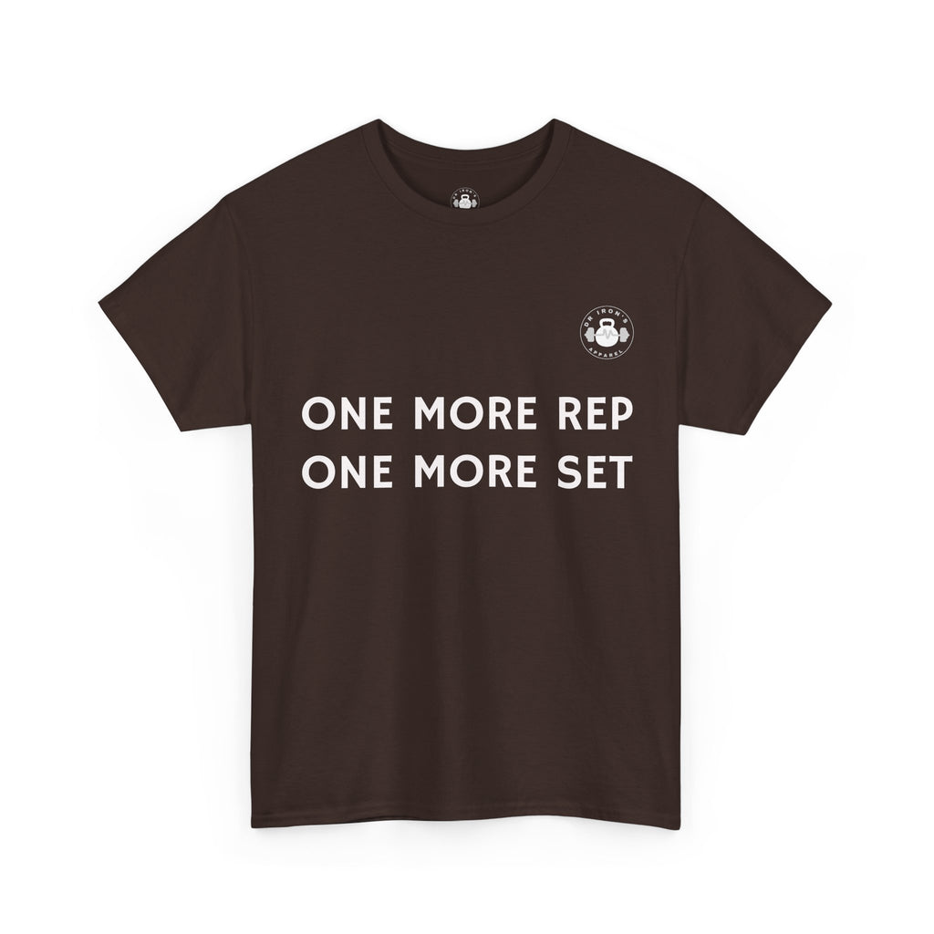 Gym Motivation Tee: One More Rep One More Set, Fitness Apparel, Workout Shirt, Unisex Cotton Tee, Gift for Gym Lovers