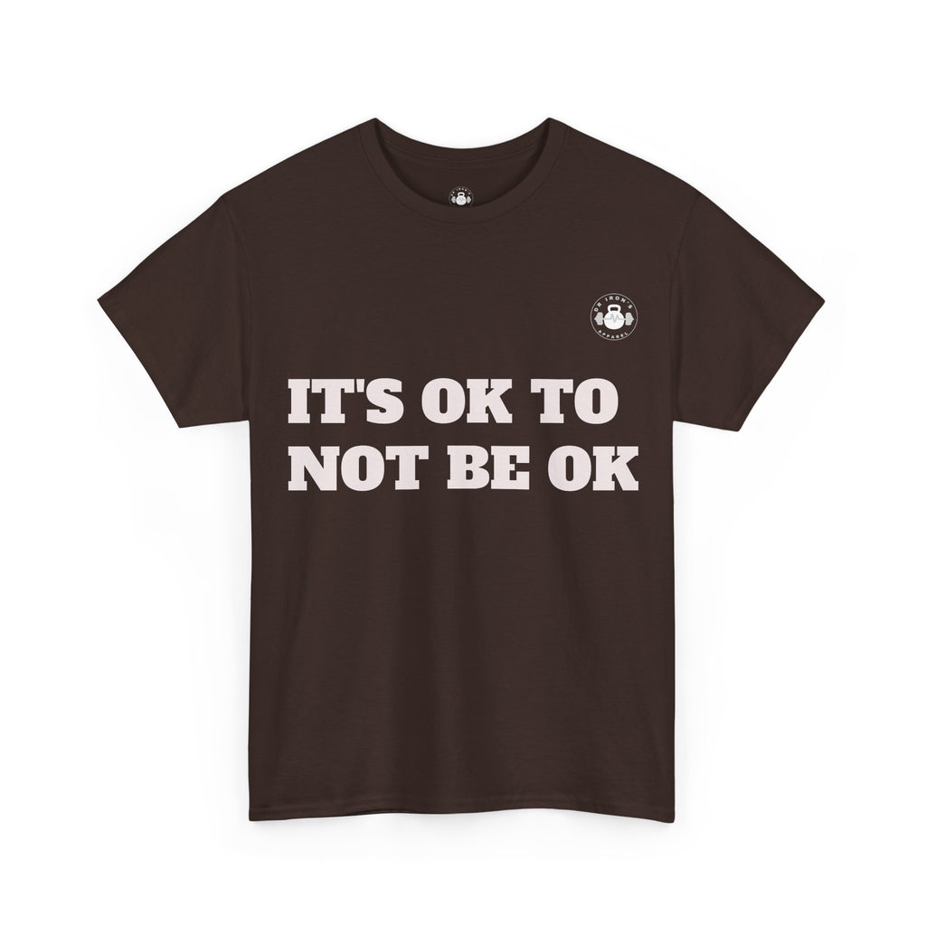 Unisex Heavy Cotton Tee - It's OK to Not Be OK T-Shirt, Mental Health Awareness Shirt, Self-Care Apparel, Gift for Friends, [...]