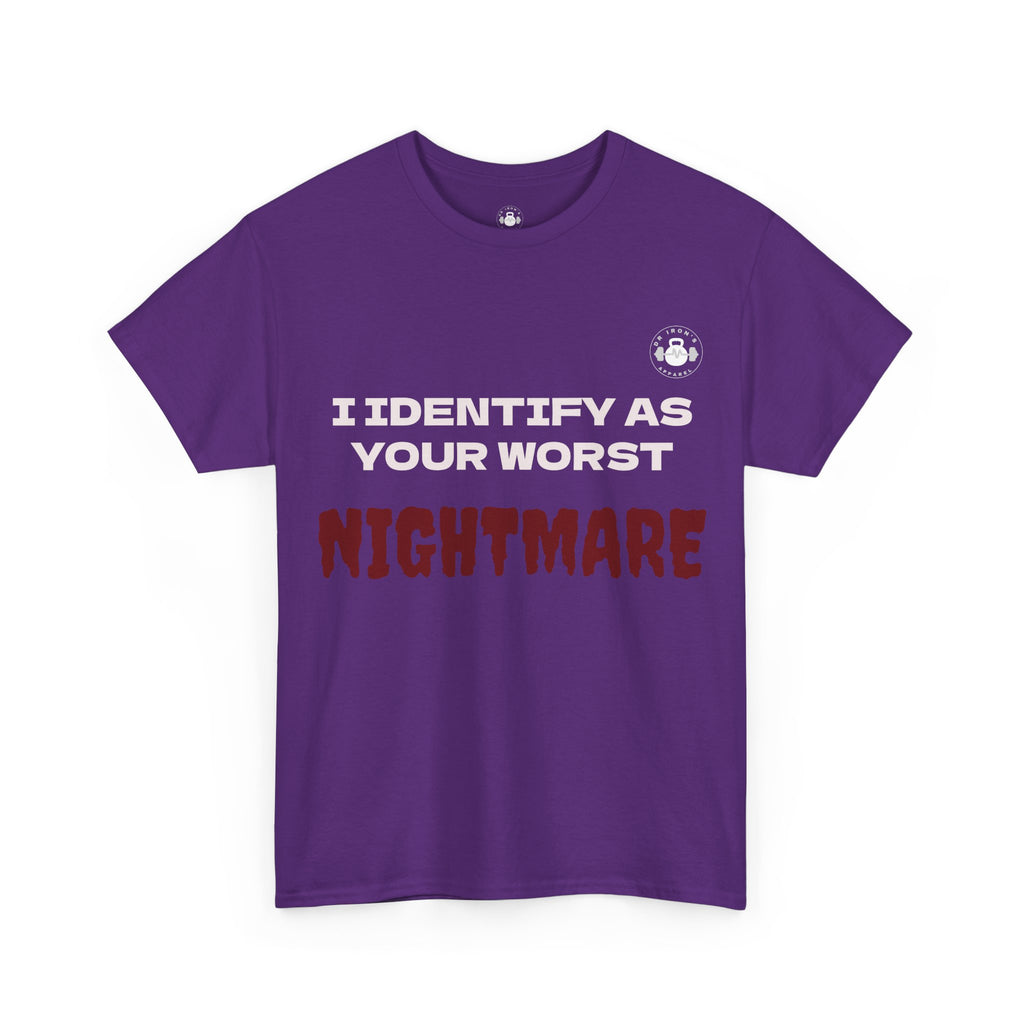 Unisex Heavy Cotton Tee with 'I Identify As Your Worst Nightmare' Print - Casual Tee, Funny Shirt, Halloween Costume, Gift for [...]