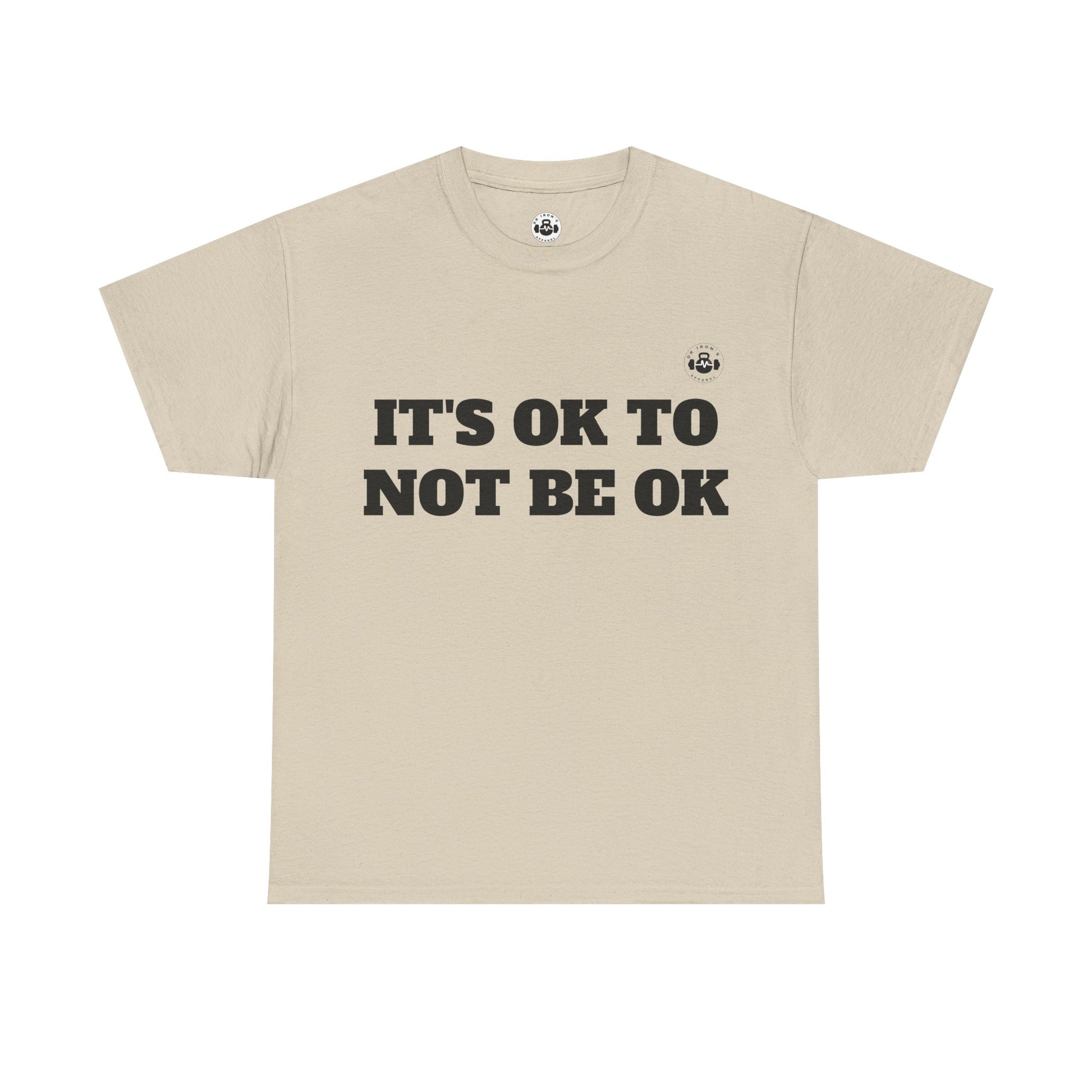 It's OK to Not Be OK Unisex Heavy Cotton Tee - Mental Health Awareness Tee, Casual Comfort, Inspirational Shirt, Self-Care Gift