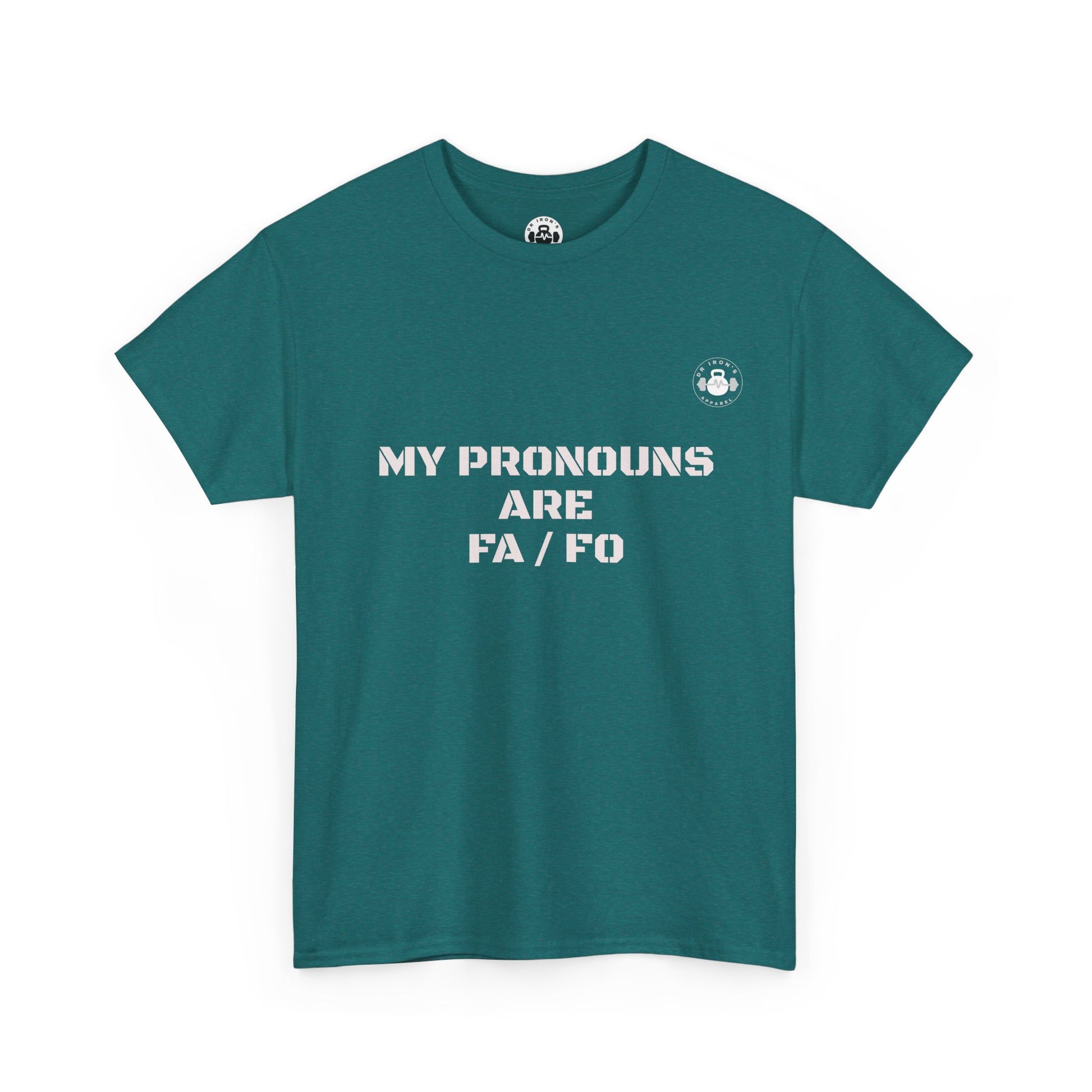 Unisex Heavy Cotton Tee - My Pronouns Are FA/FO, Gender Inclusive T-Shirt, LGBTQ+ Pride Apparel, Statement Tee, Comfortable Everyday Wear