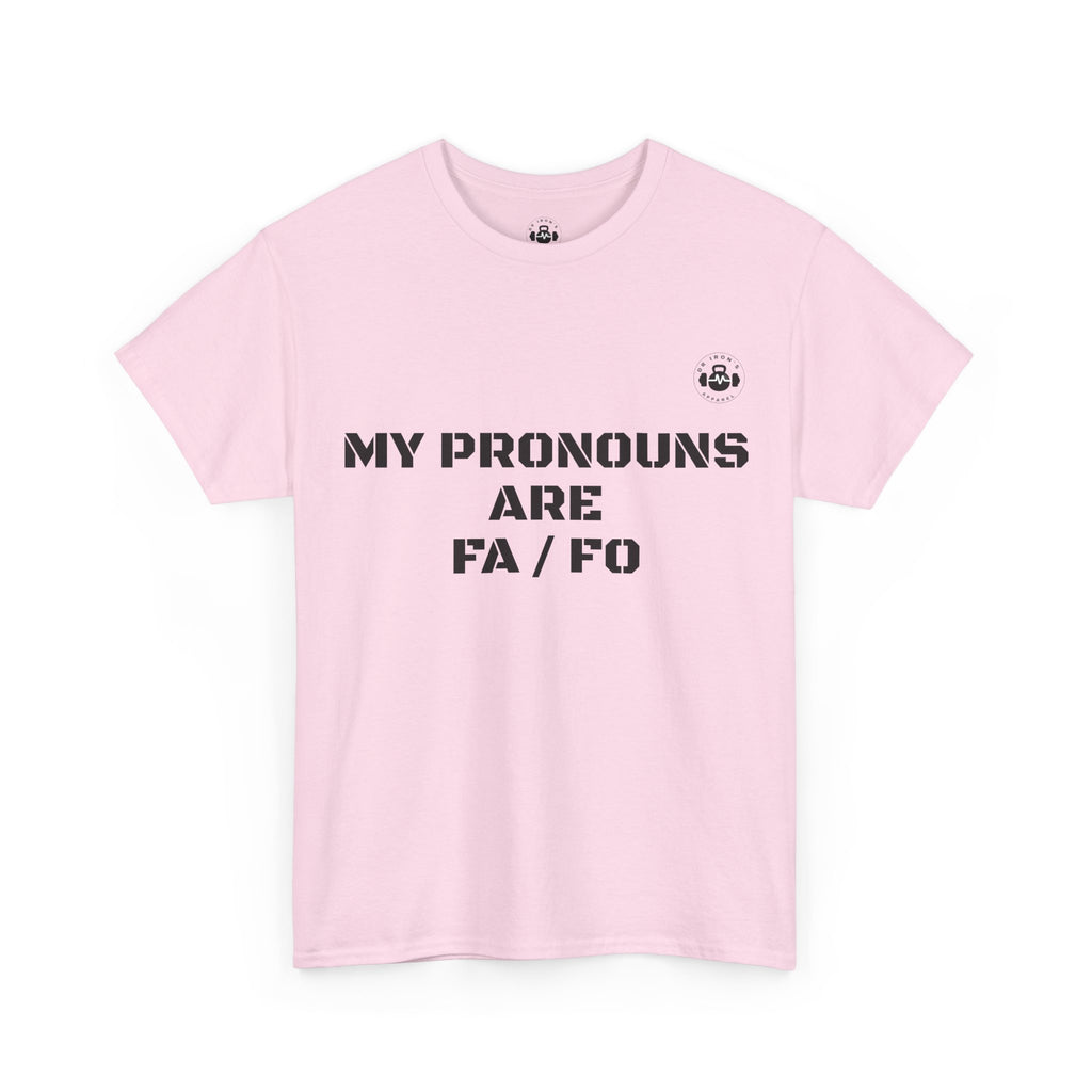 Unisex Heavy Cotton Tee - My Pronouns Are FA/FO, Pride Apparel, LGBTQ+ T-Shirt, Gender Expression Tee, Equality Support Shirt, [...]