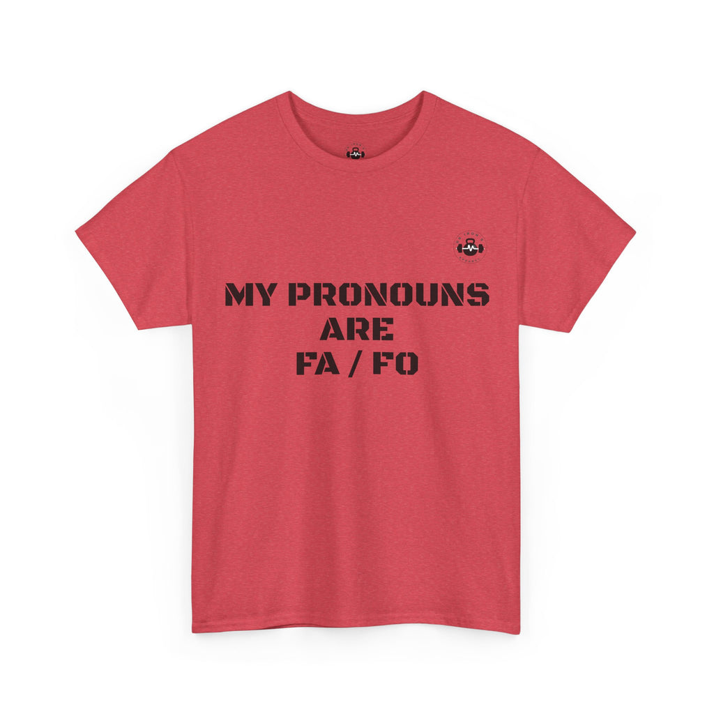 Unisex Heavy Cotton Tee - My Pronouns Are FA/FO, Pride Apparel, LGBTQ+ T-Shirt, Gender Expression Tee, Equality Support Shirt, [...]