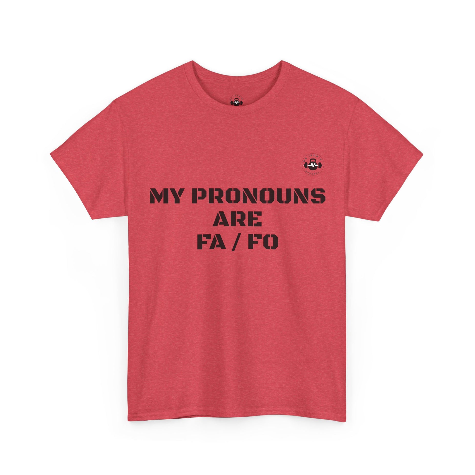 Unisex Heavy Cotton Tee - My Pronouns Are FA/FO, Pride Apparel, LGBTQ+ T-Shirt, Gender Expression Tee, Equality Support Shirt, [...]