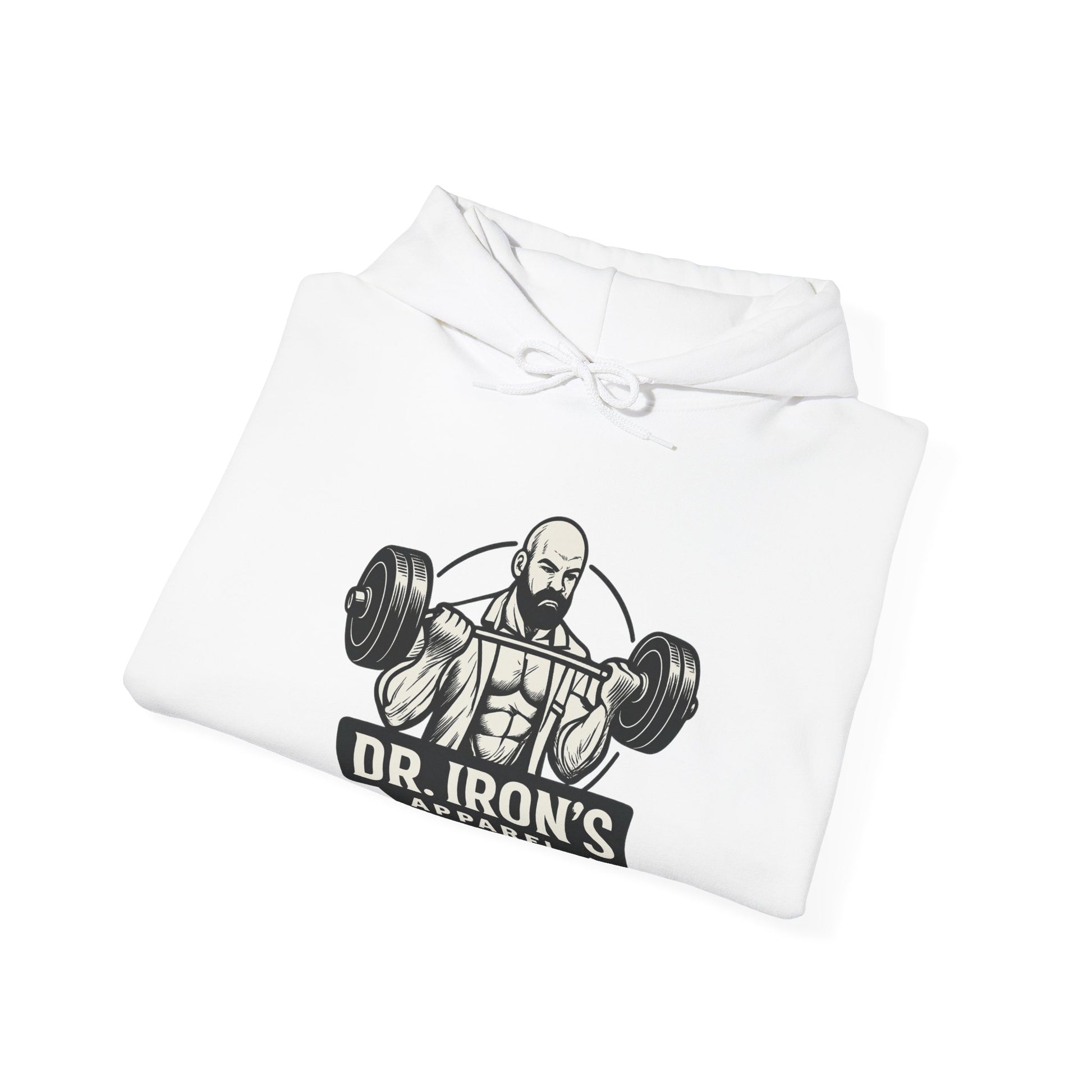 Dr. Iron's Motivational Fitness Hoodie, Gym Apparel, Unisex Sweatshirt, Workout Gift, Inspirational Clothing, Fitness Goals
