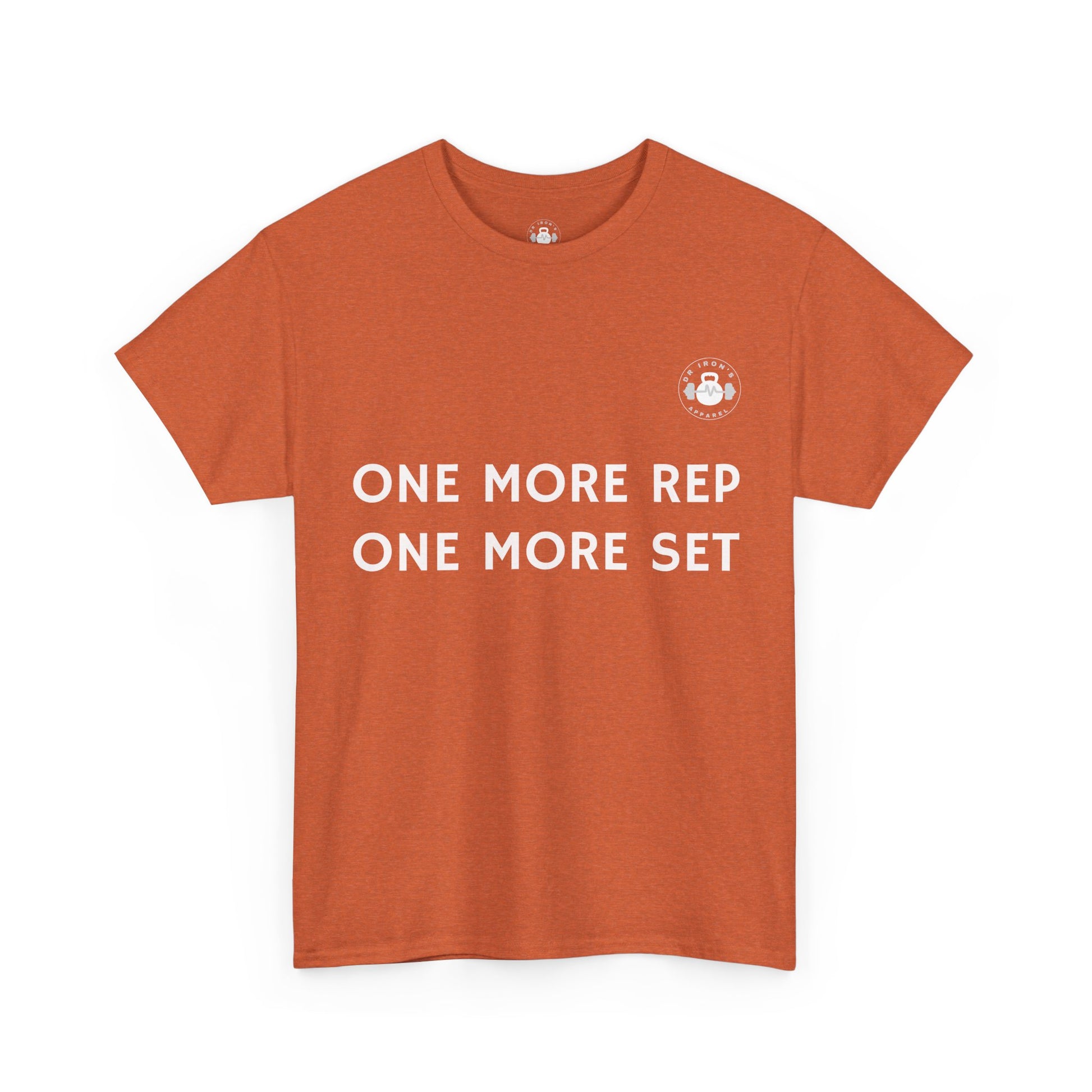 Gym Motivation Tee: One More Rep One More Set, Fitness Apparel, Workout Shirt, Unisex Cotton Tee, Gift for Gym Lovers