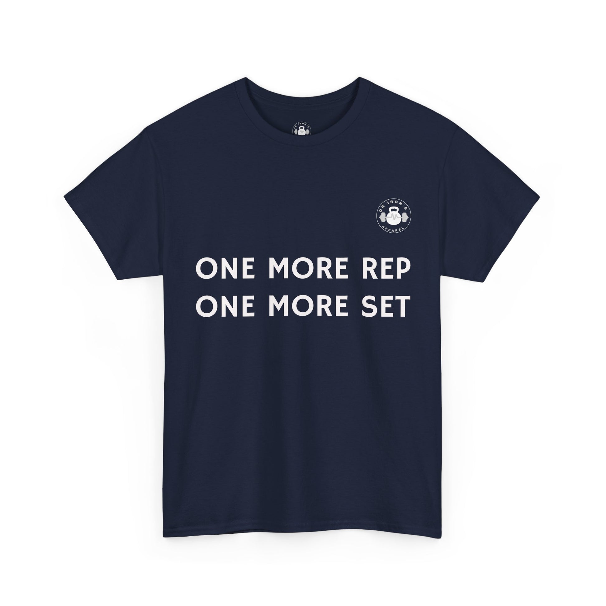 Gym Motivation Tee: One More Rep One More Set, Fitness Apparel, Workout Shirt, Unisex Cotton Tee, Gift for Gym Lovers