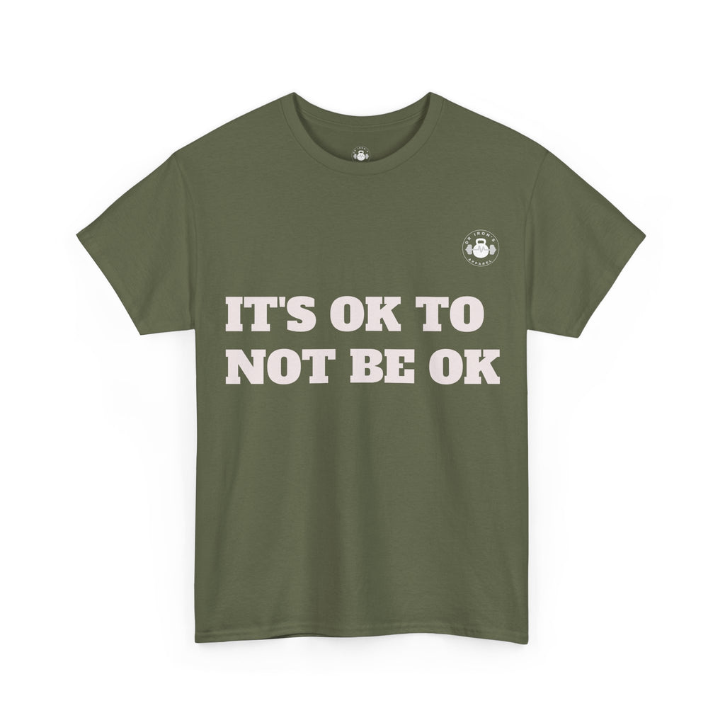 Unisex Heavy Cotton Tee - It's OK to Not Be OK T-Shirt, Mental Health Awareness Shirt, Self-Care Apparel, Gift for Friends, [...]