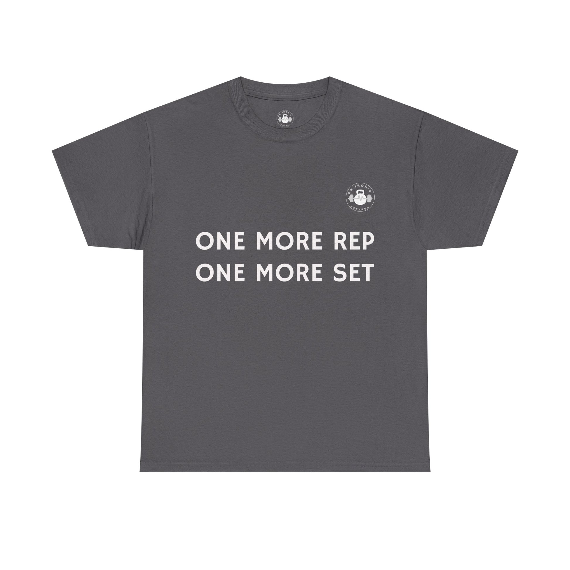 Gym Motivation Tee: One More Rep One More Set, Fitness Apparel, Workout Shirt, Unisex Cotton Tee, Gift for Gym Lovers