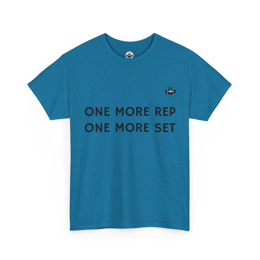 Motivational Workout Tee - One More Rep One More Set, Fitness Shirt, Gym Top, Gift for Gym Lovers, Casual Wear