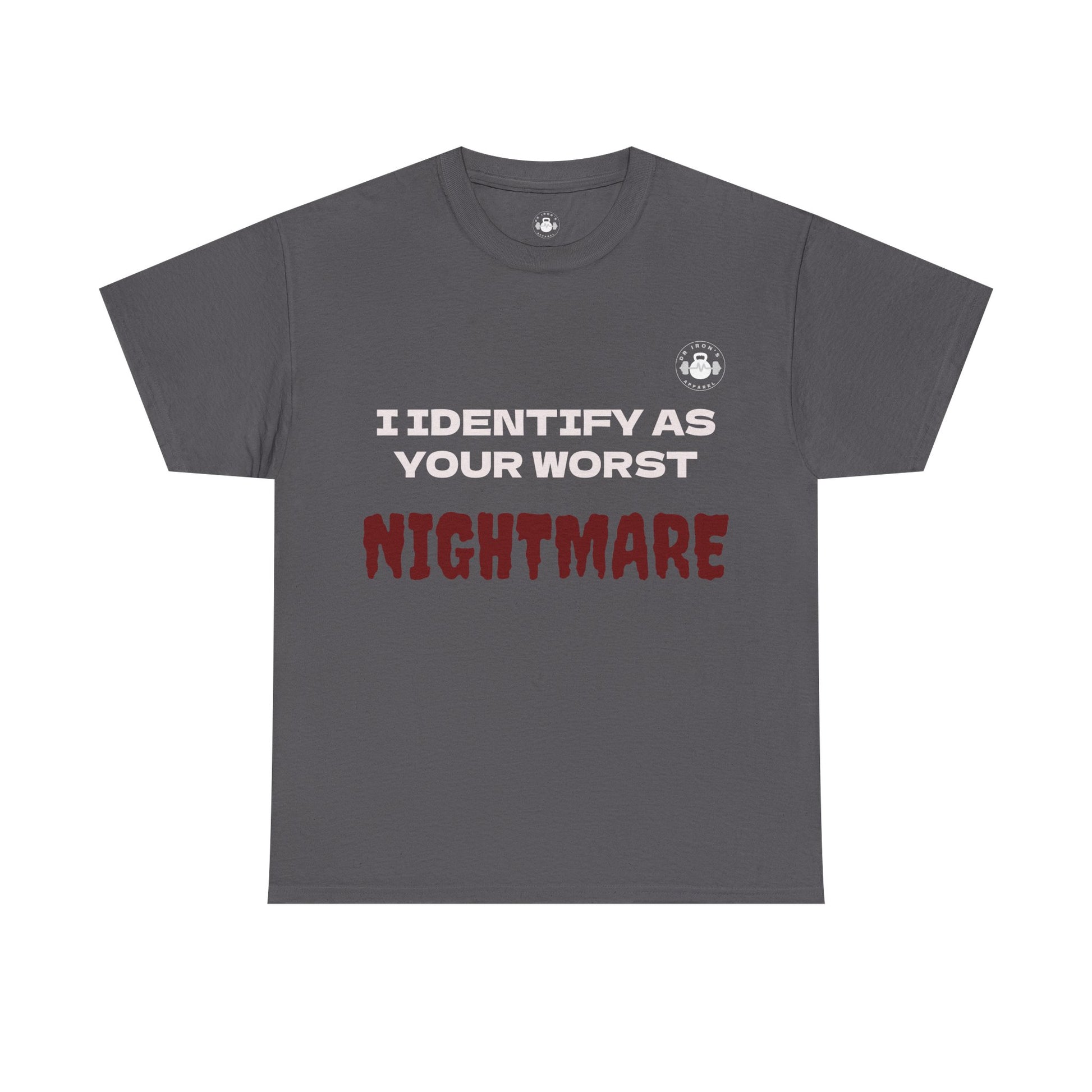 Unisex Heavy Cotton Tee with 'I Identify As Your Worst Nightmare' Print - Casual Tee, Funny Shirt, Halloween Costume, Gift for [...]
