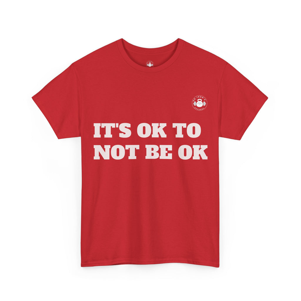 Unisex Heavy Cotton Tee - It's OK to Not Be OK T-Shirt, Mental Health Awareness Shirt, Self-Care Apparel, Gift for Friends, [...]