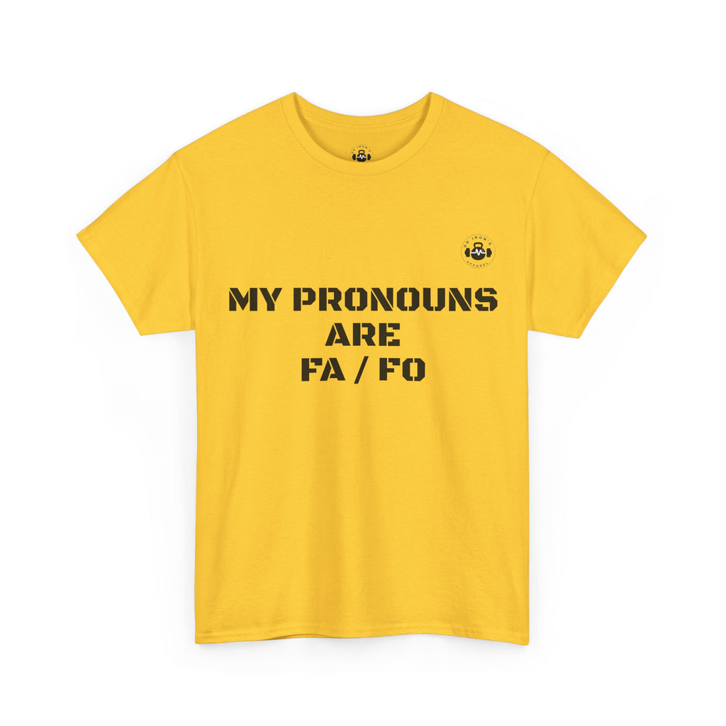 Unisex Heavy Cotton Tee - My Pronouns Are FA/FO, Pride Apparel, LGBTQ+ T-Shirt, Gender Expression Tee, Equality Support Shirt, [...]