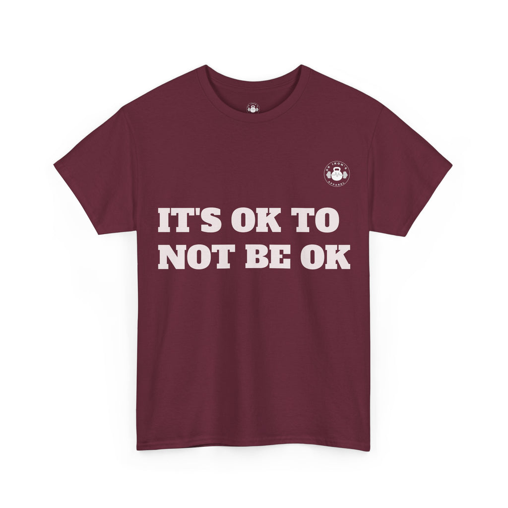 Unisex Heavy Cotton Tee - It's OK to Not Be OK T-Shirt, Mental Health Awareness Shirt, Self-Care Apparel, Gift for Friends, [...]