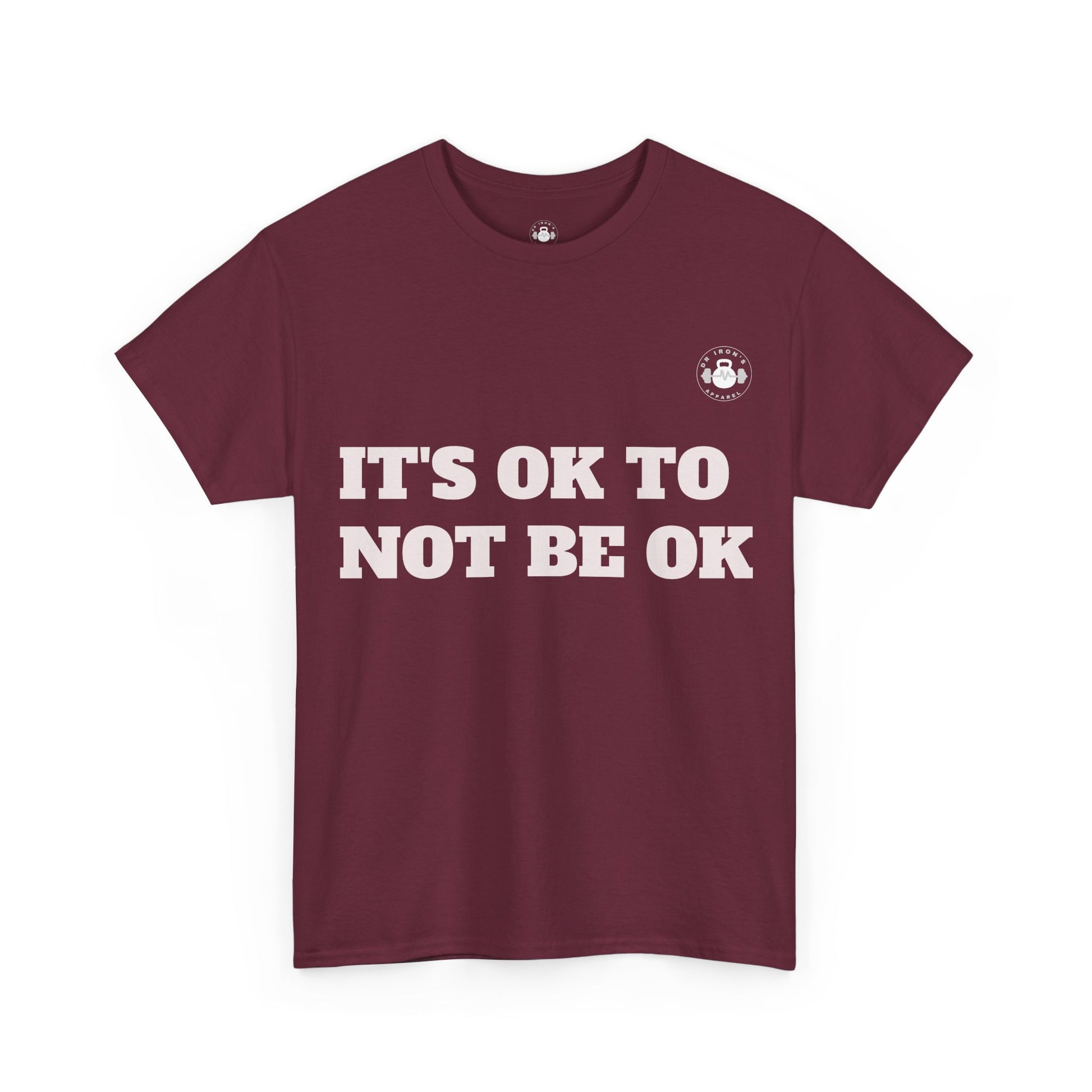 Unisex Heavy Cotton Tee - It's OK to Not Be OK T-Shirt, Mental Health Awareness Shirt, Self-Care Apparel, Gift for Friends, [...]