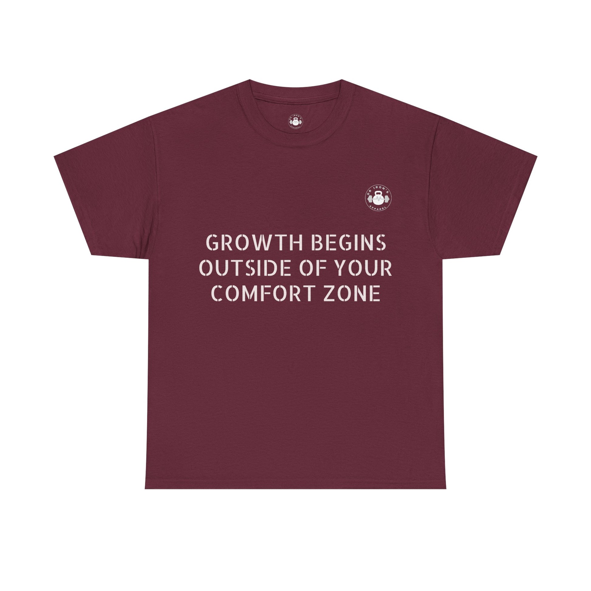 Inspirational Growth Tee, Motivational T-Shirt, Comfort Zone Quote, Unisex Cotton Top, Gift for Dreamers, Positive Vibes apparel