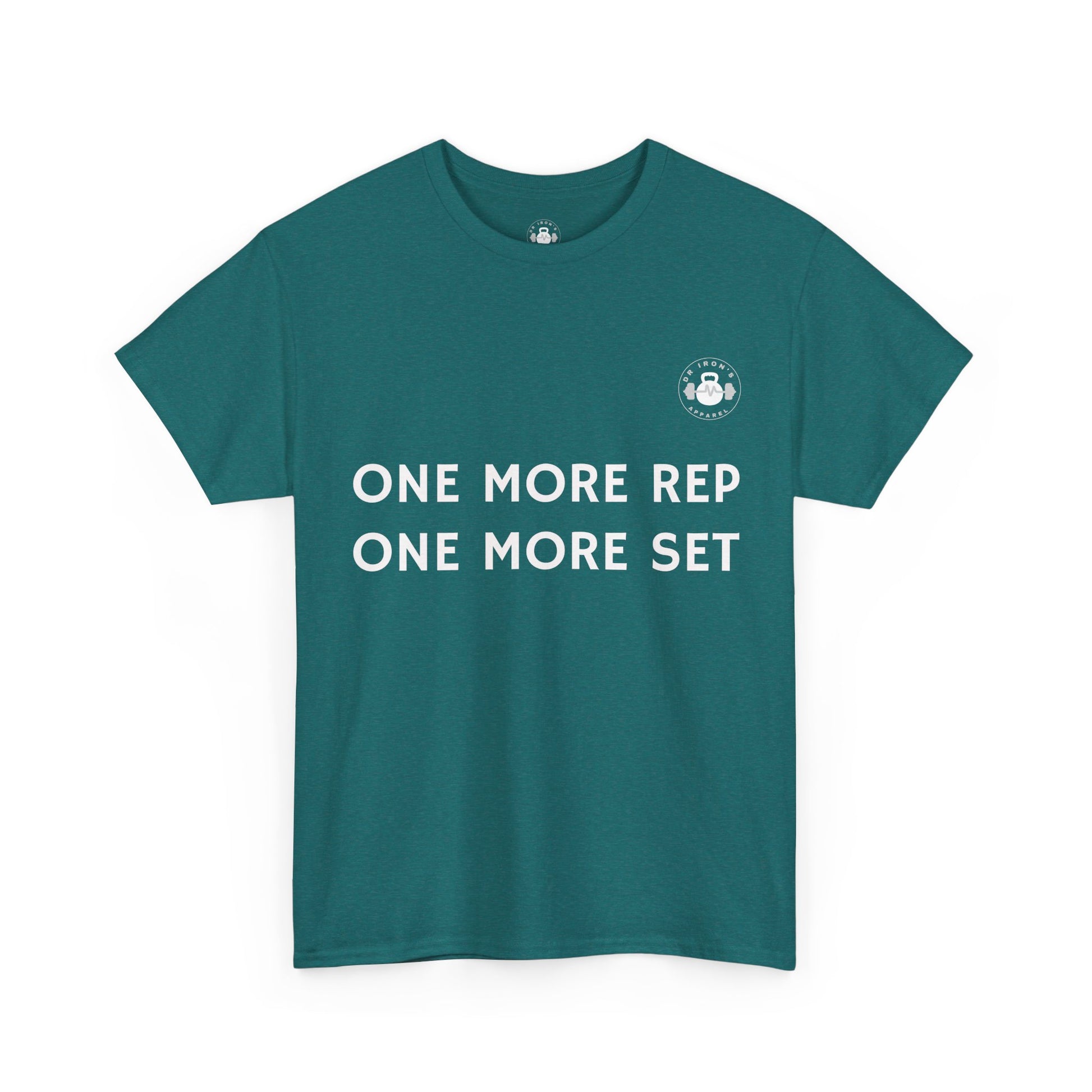 Gym Motivation Tee: One More Rep One More Set, Fitness Apparel, Workout Shirt, Unisex Cotton Tee, Gift for Gym Lovers