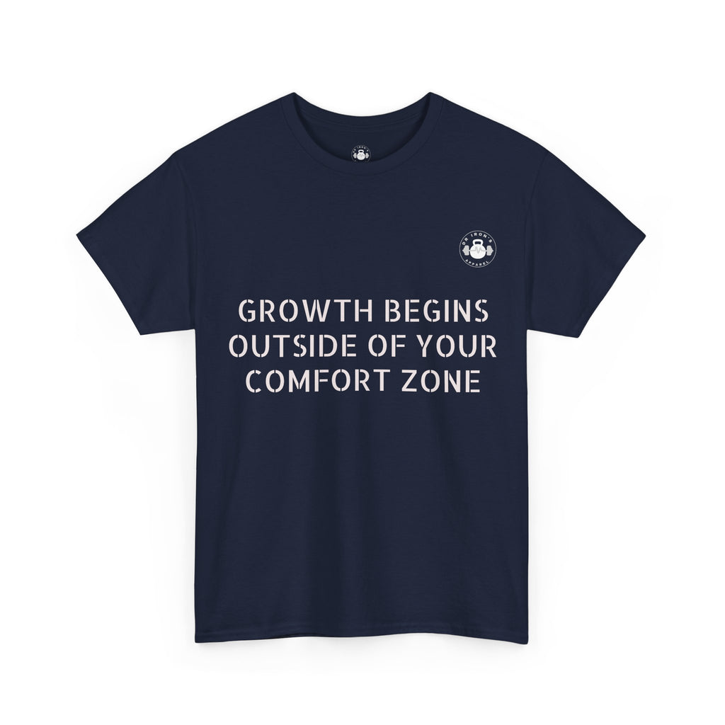 Inspirational Growth Tee, Motivational T-Shirt, Comfort Zone Quote, Unisex Cotton Top, Gift for Dreamers, Positive Vibes apparel