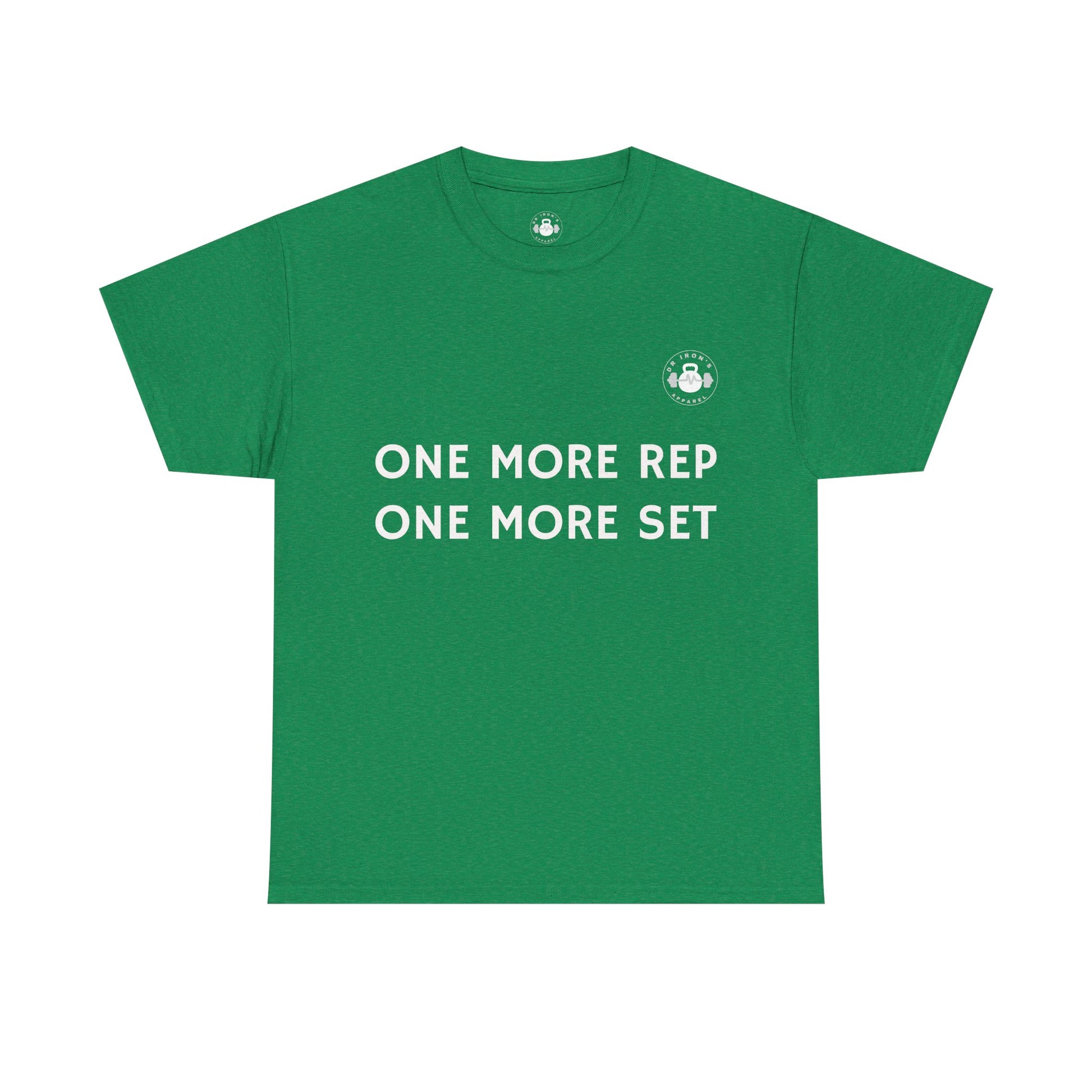Gym Motivation Tee: One More Rep One More Set, Fitness Apparel, Workout Shirt, Unisex Cotton Tee, Gift for Gym Lovers