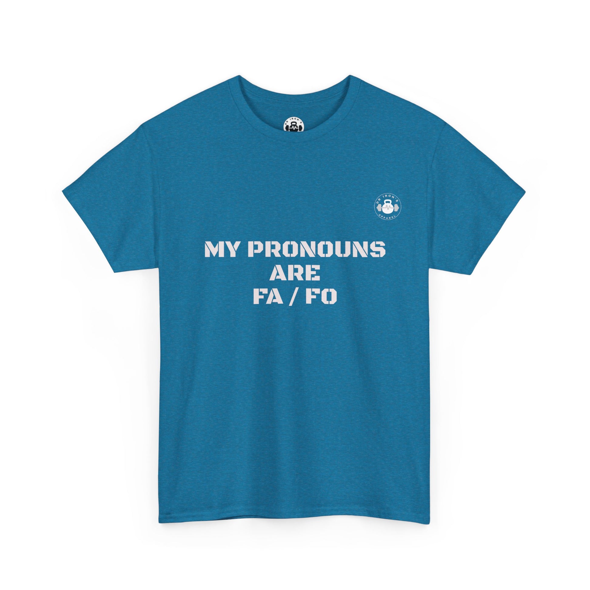 Unisex Heavy Cotton Tee - My Pronouns Are FA/FO, Gender Inclusive T-Shirt, LGBTQ+ Pride Apparel, Statement Tee, Comfortable Everyday Wear