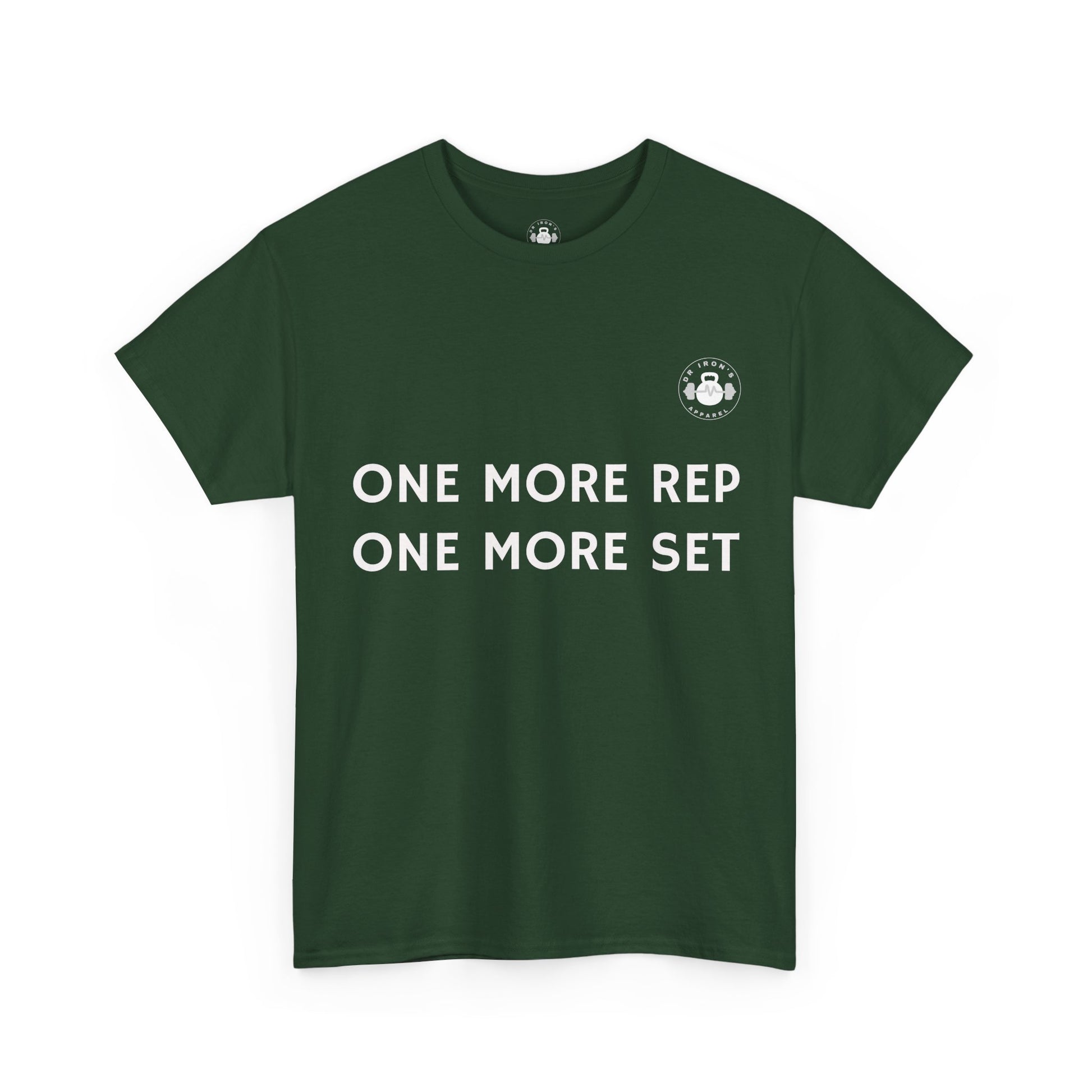 Gym Motivation Tee: One More Rep One More Set, Fitness Apparel, Workout Shirt, Unisex Cotton Tee, Gift for Gym Lovers