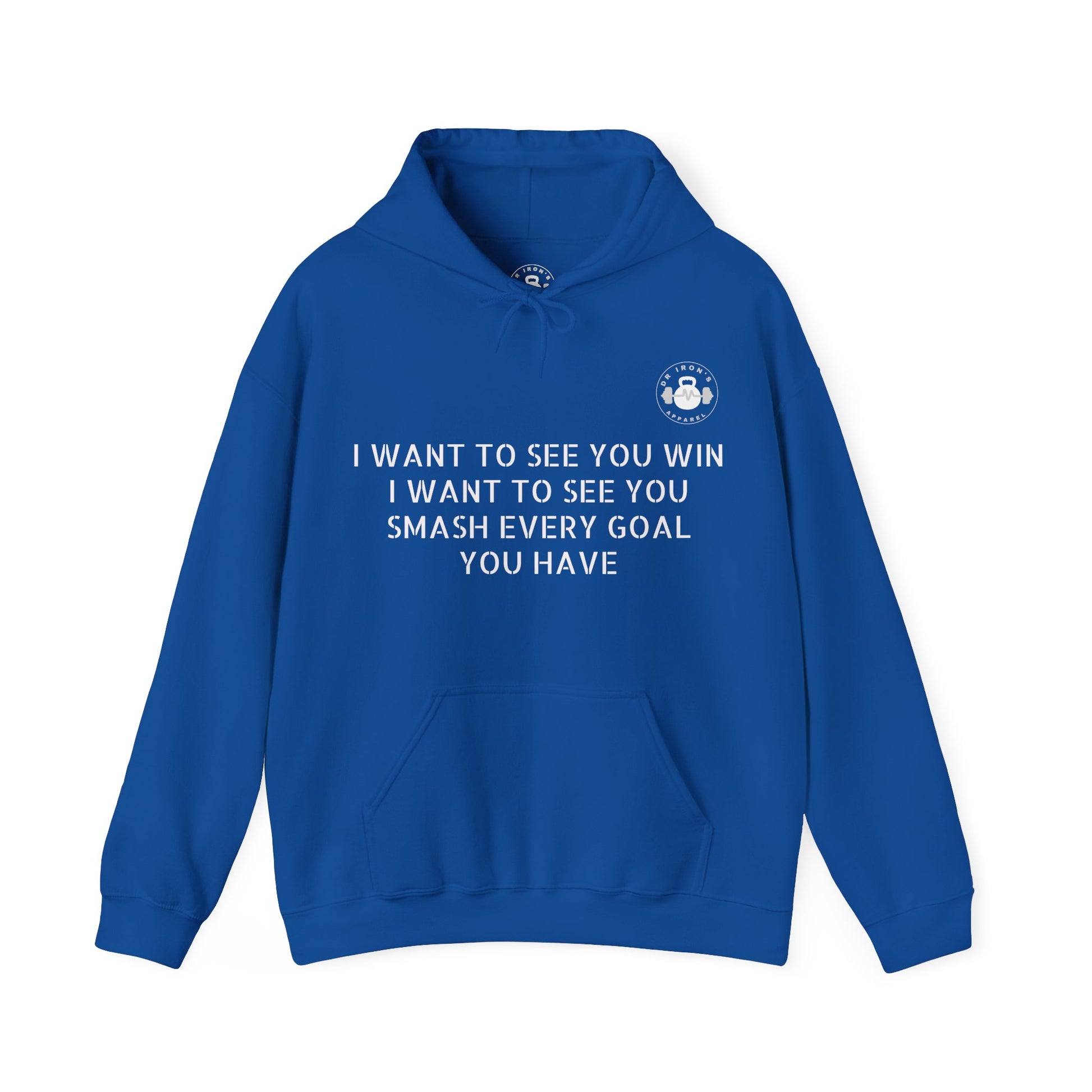 Motivational Fitness Hoodie, Unisex Sweatshirt, Workout Apparel, Goal-Setting Gear, Fitness Gift, Inspirational Gym Wear