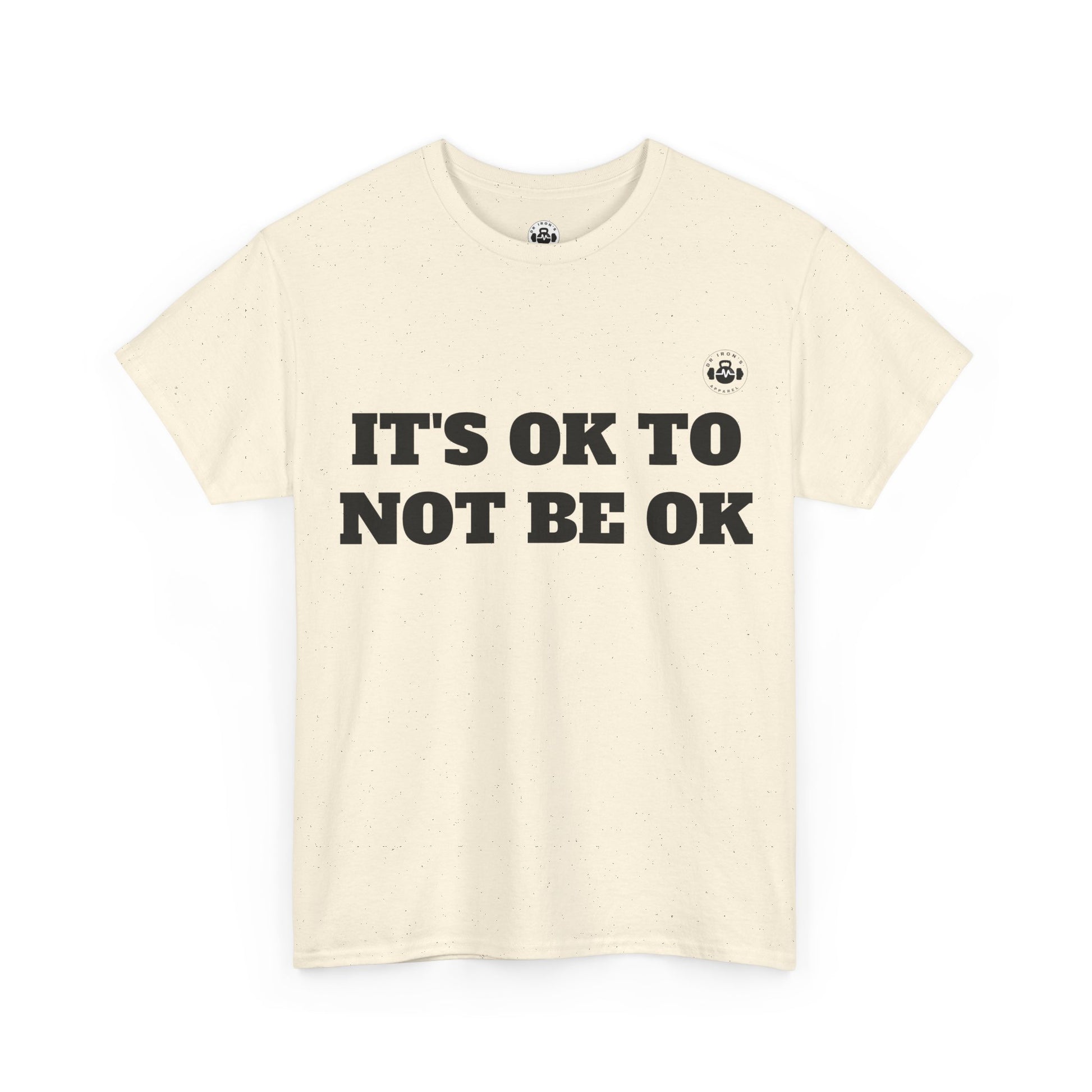 It's OK to Not Be OK Unisex Heavy Cotton Tee - Mental Health Awareness Tee, Casual Comfort, Inspirational Shirt, Self-Care Gift