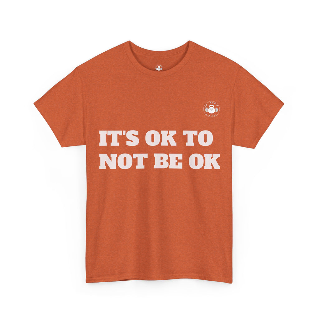 Unisex Heavy Cotton Tee - It's OK to Not Be OK T-Shirt, Mental Health Awareness Shirt, Self-Care Apparel, Gift for Friends, [...]