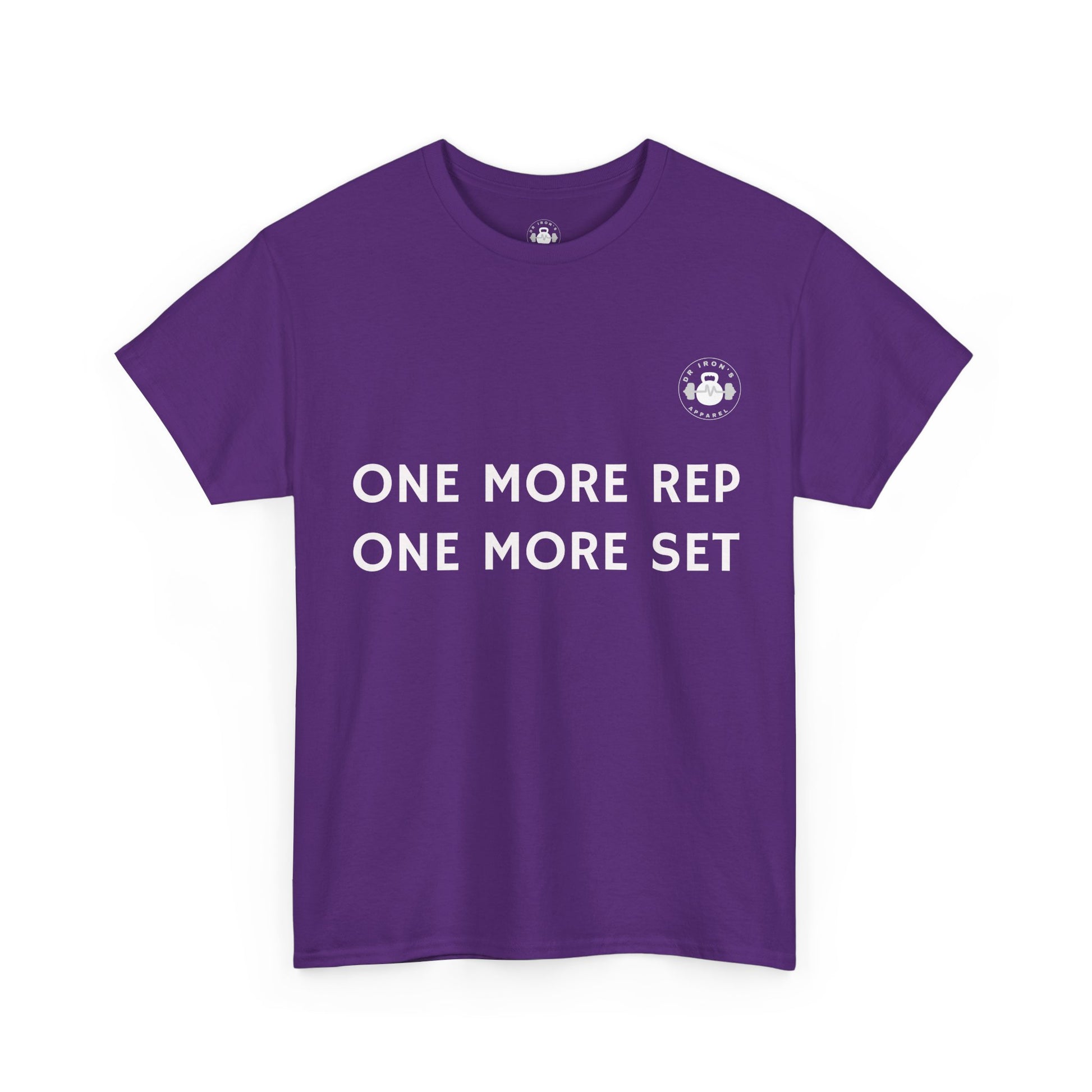 Gym Motivation Tee: One More Rep One More Set, Fitness Apparel, Workout Shirt, Unisex Cotton Tee, Gift for Gym Lovers