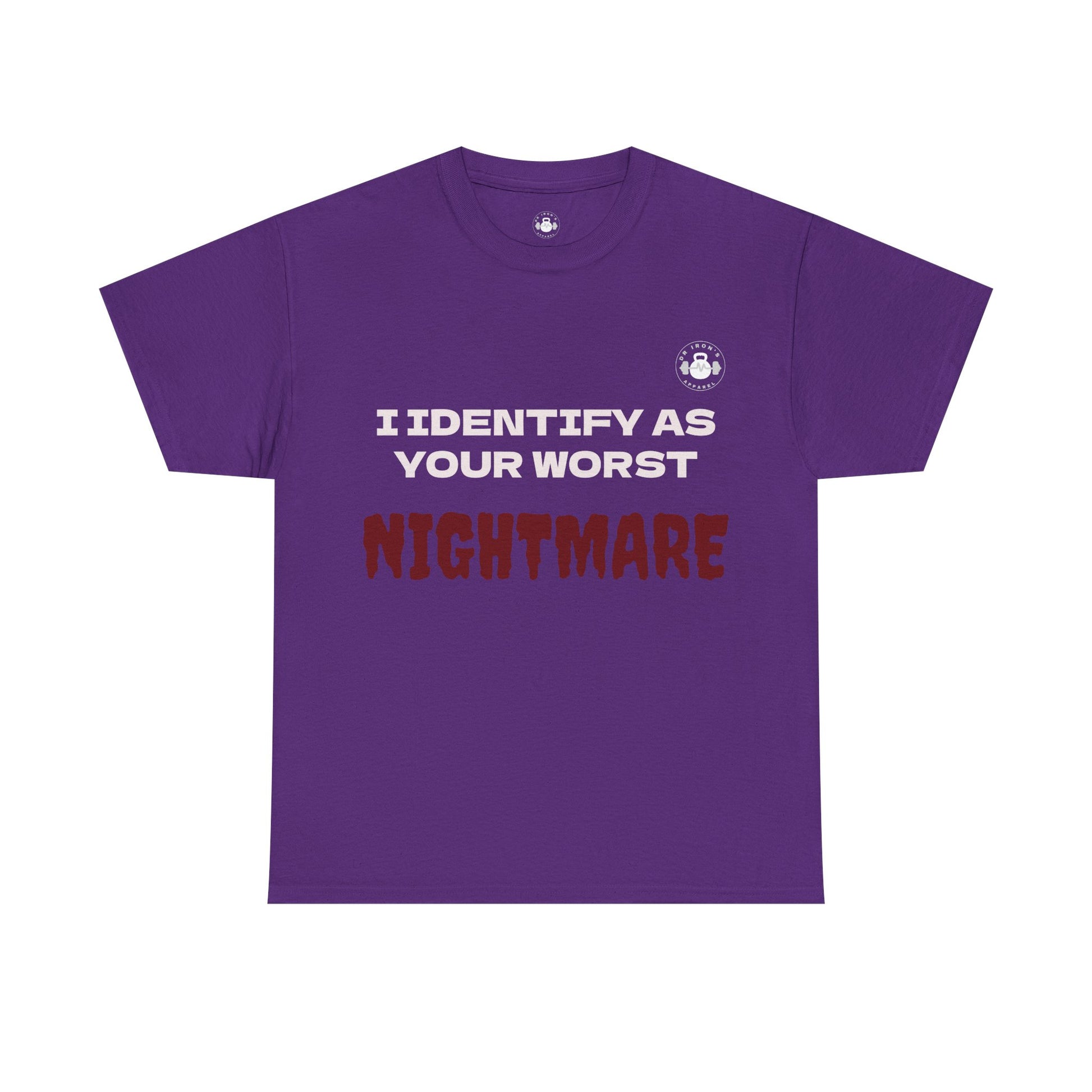 Unisex Heavy Cotton Tee with 'I Identify As Your Worst Nightmare' Print - Casual Tee, Funny Shirt, Halloween Costume, Gift for [...]