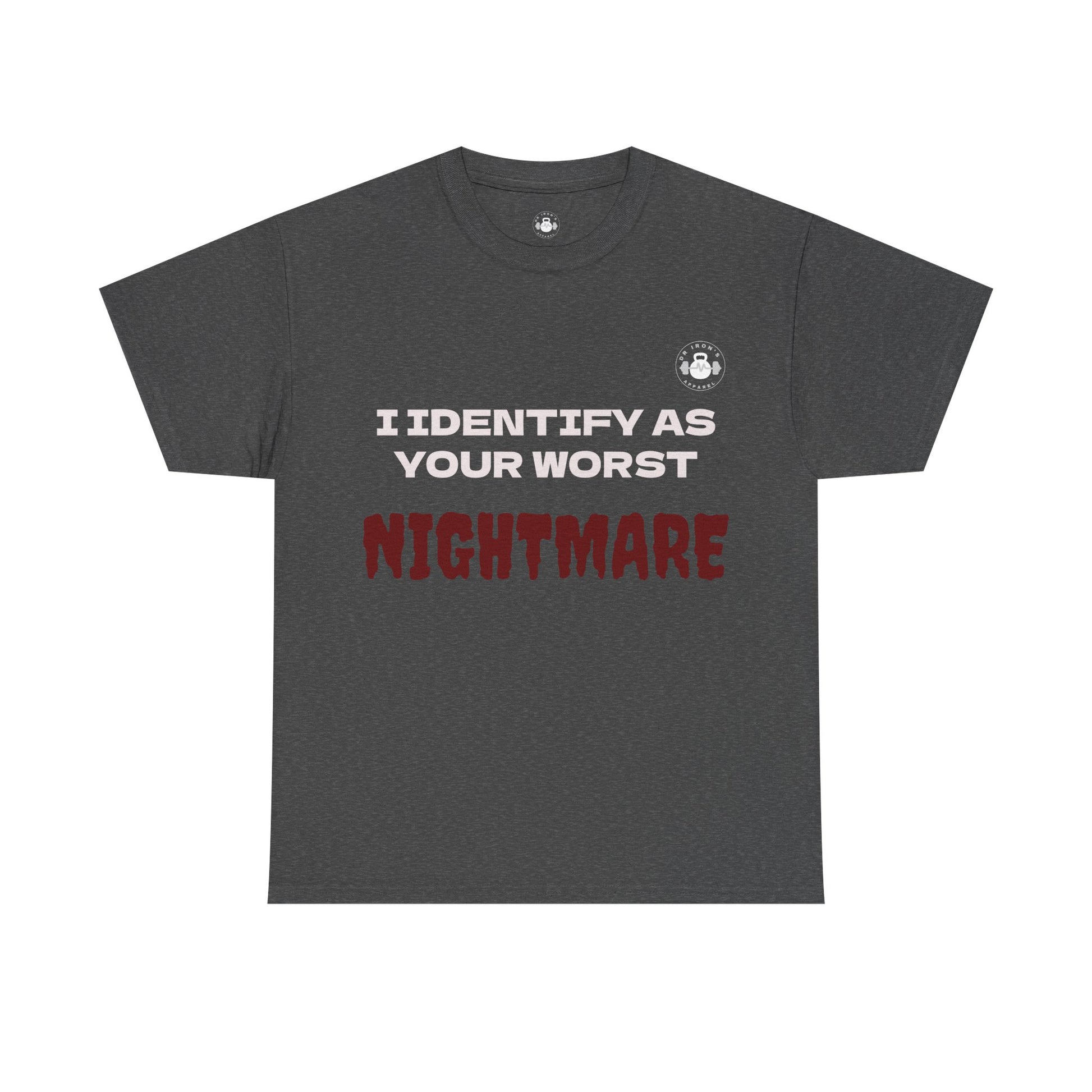Unisex Heavy Cotton Tee with 'I Identify As Your Worst Nightmare' Print - Casual Tee, Funny Shirt, Halloween Costume, Gift for [...]