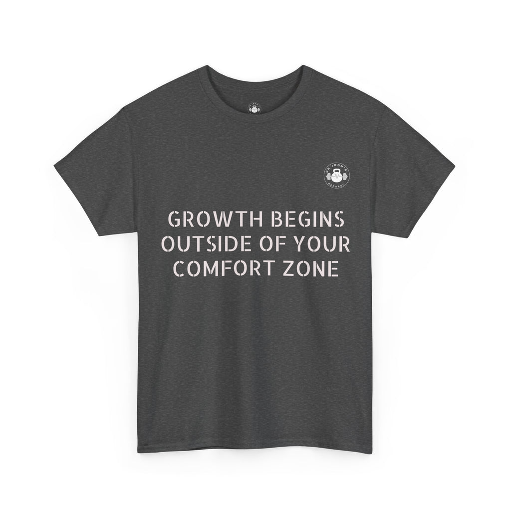 Inspirational Growth Tee, Motivational T-Shirt, Comfort Zone Quote, Unisex Cotton Top, Gift for Dreamers, Positive Vibes apparel