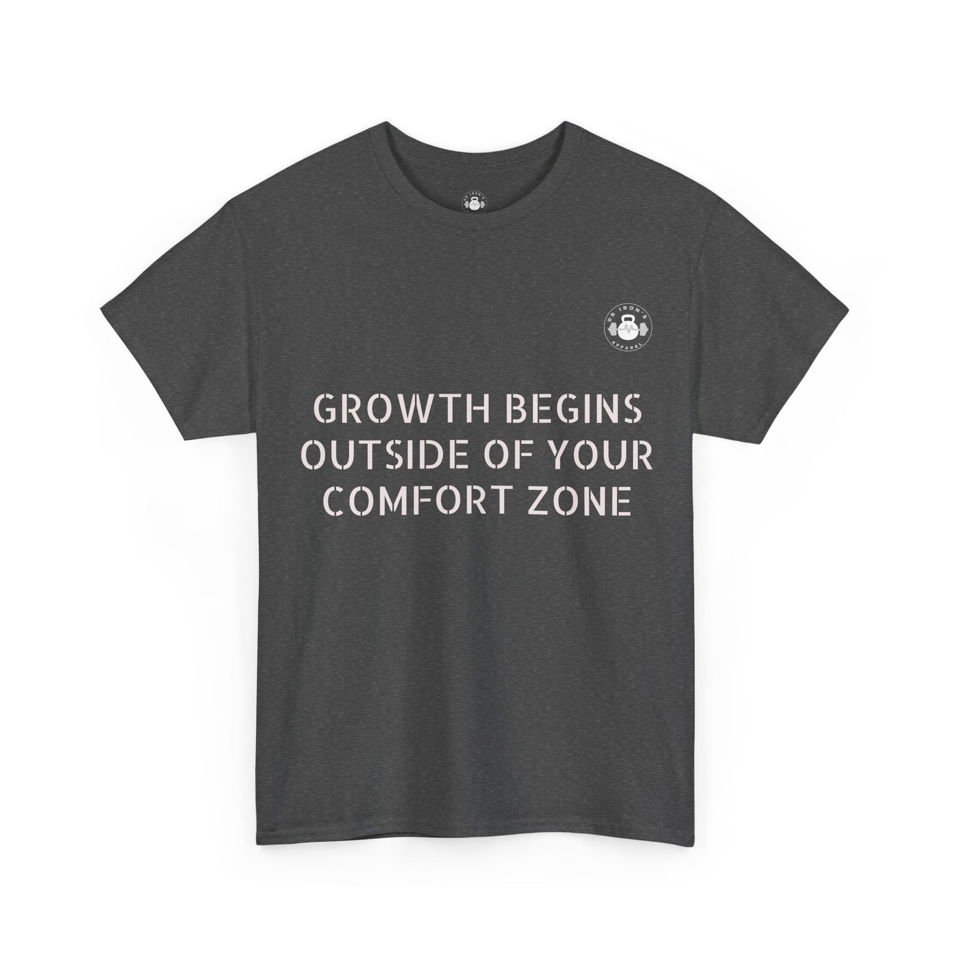 Inspirational Growth Tee, Motivational T-Shirt, Comfort Zone Quote, Unisex Cotton Top, Gift for Dreamers, Positive Vibes apparel